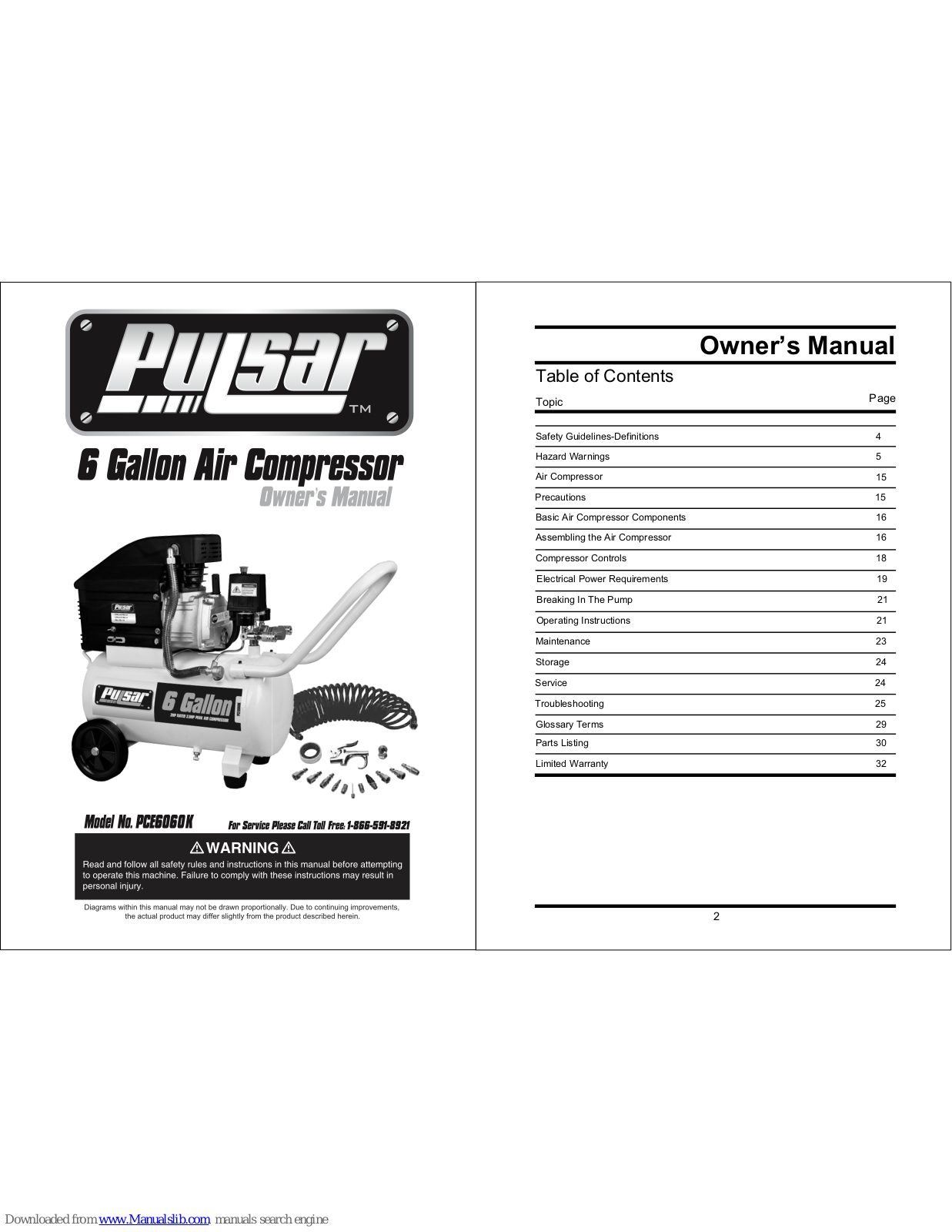 Pulsar PCE6060K Owner's Manual