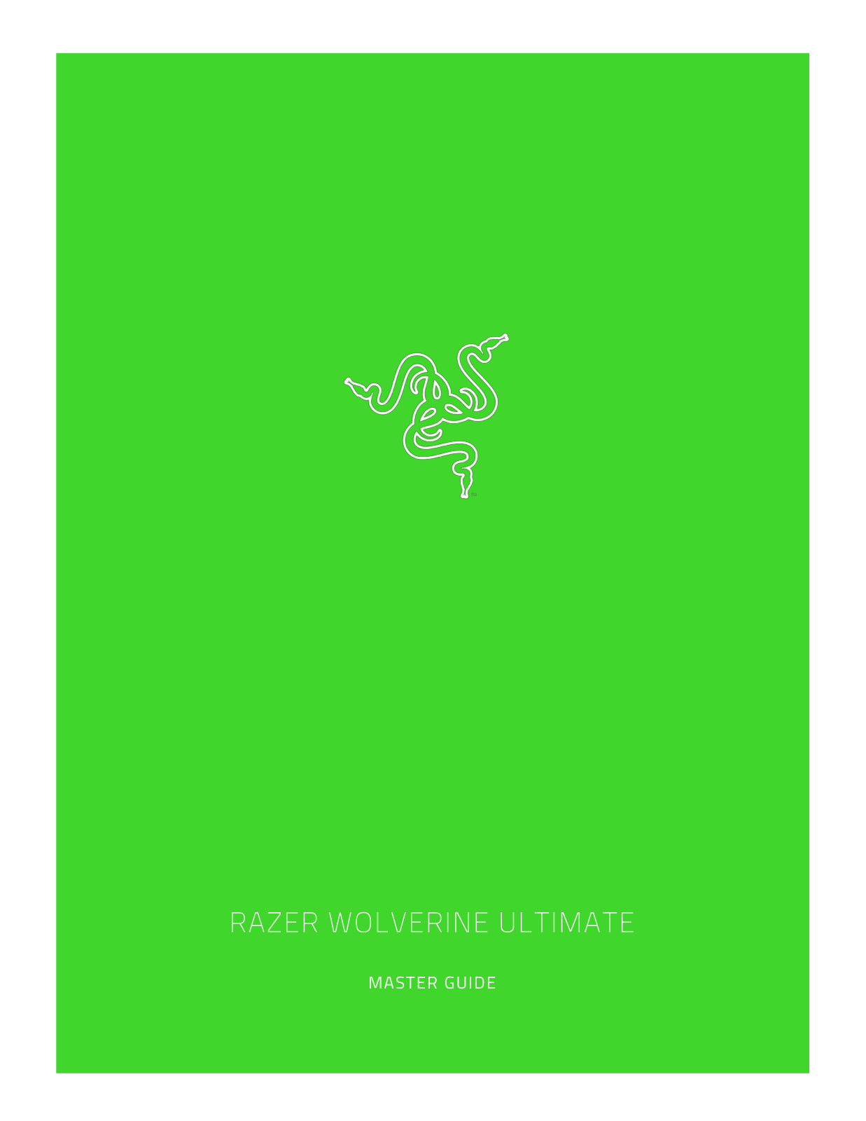 Razer Wolverine Ultimate User Manual