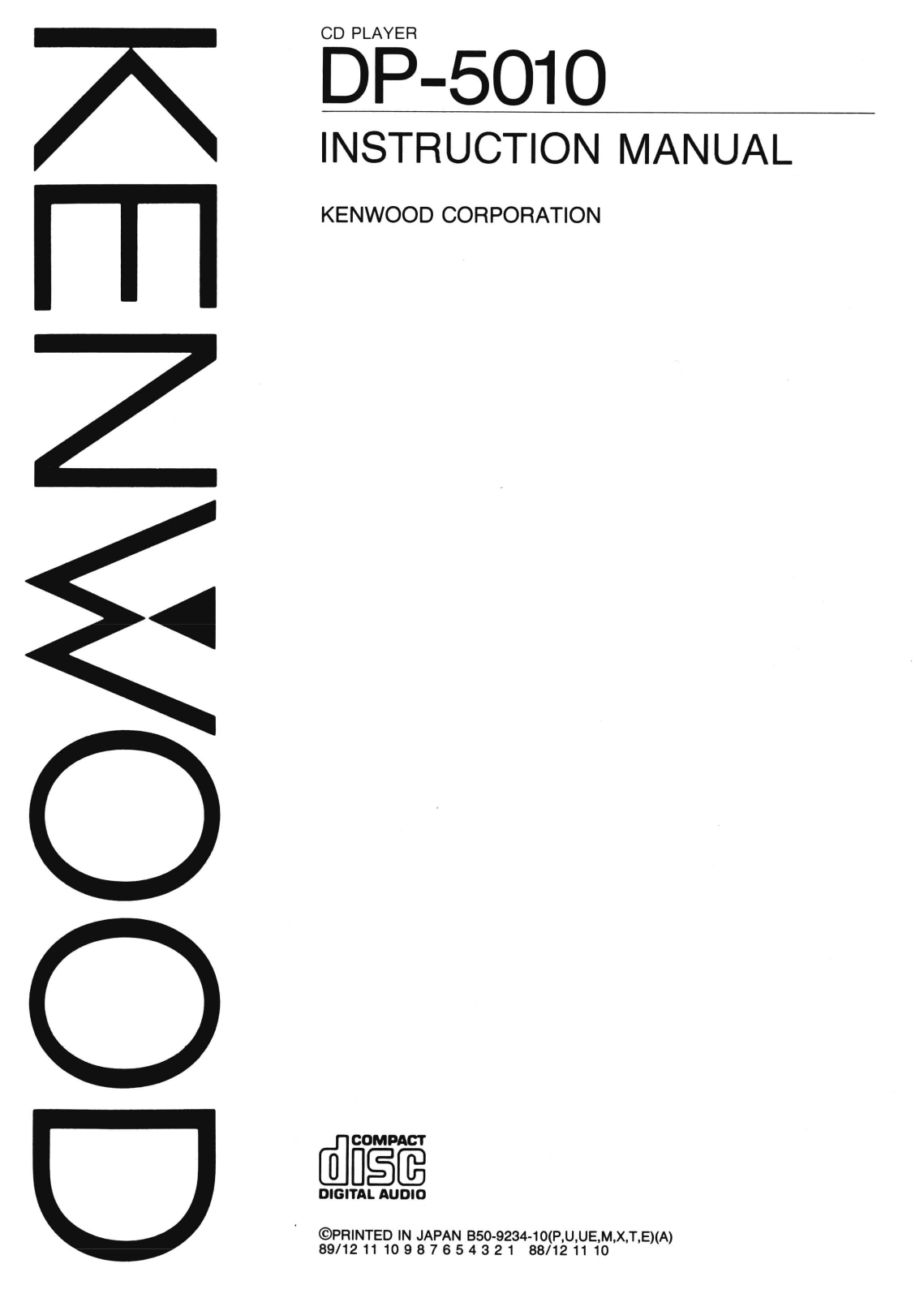 Kenwood DP-5010 Owners Manual