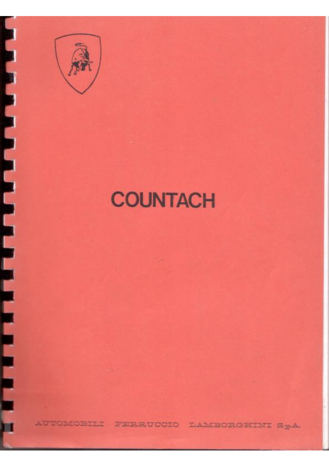 Lamborghini Countach User Manual