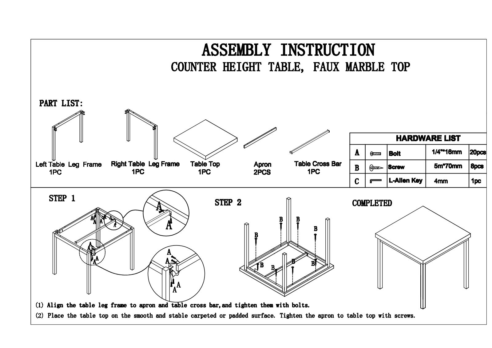 Zipcode Design W006882534 Assembly Instruction - ManualMachine.com