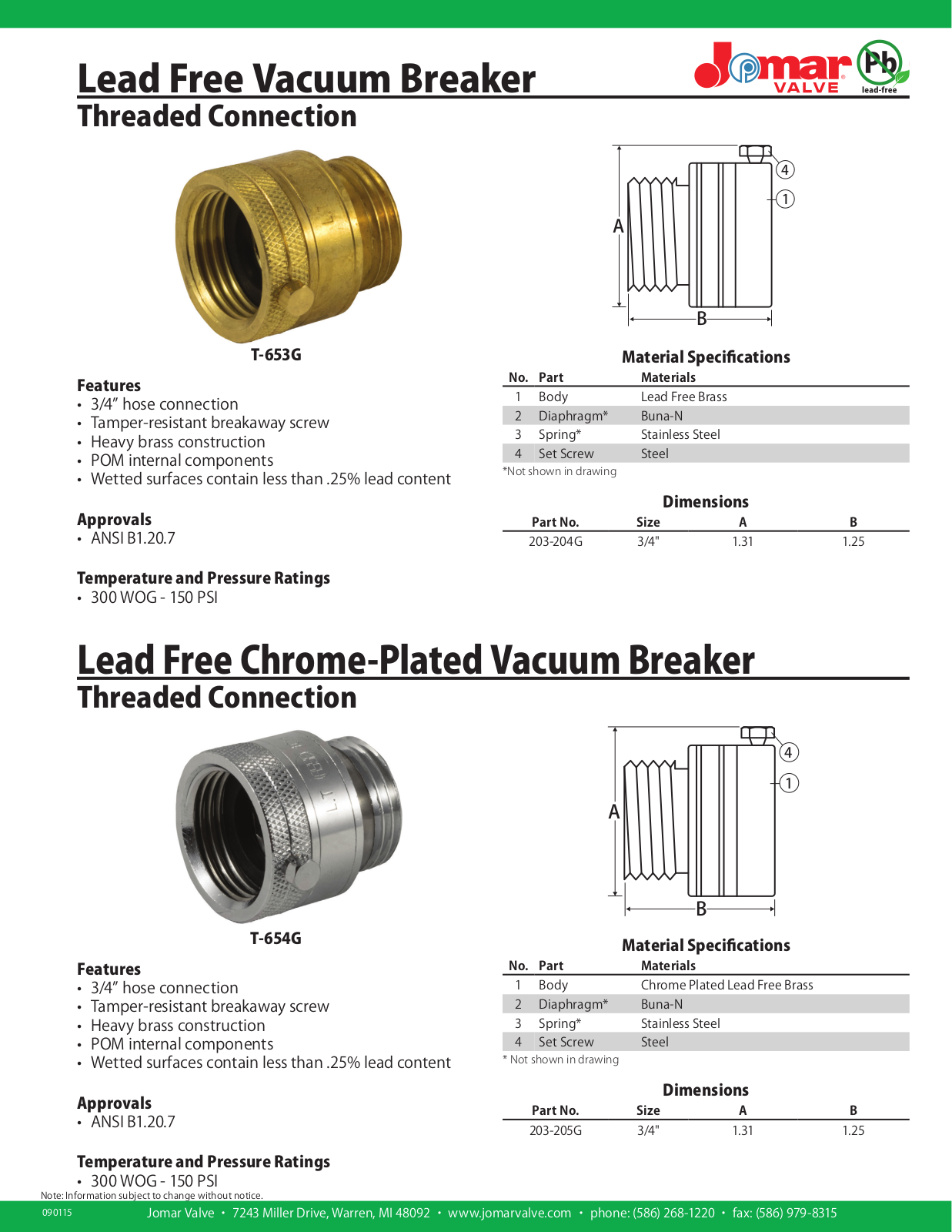 Jomar T-653G User Manual