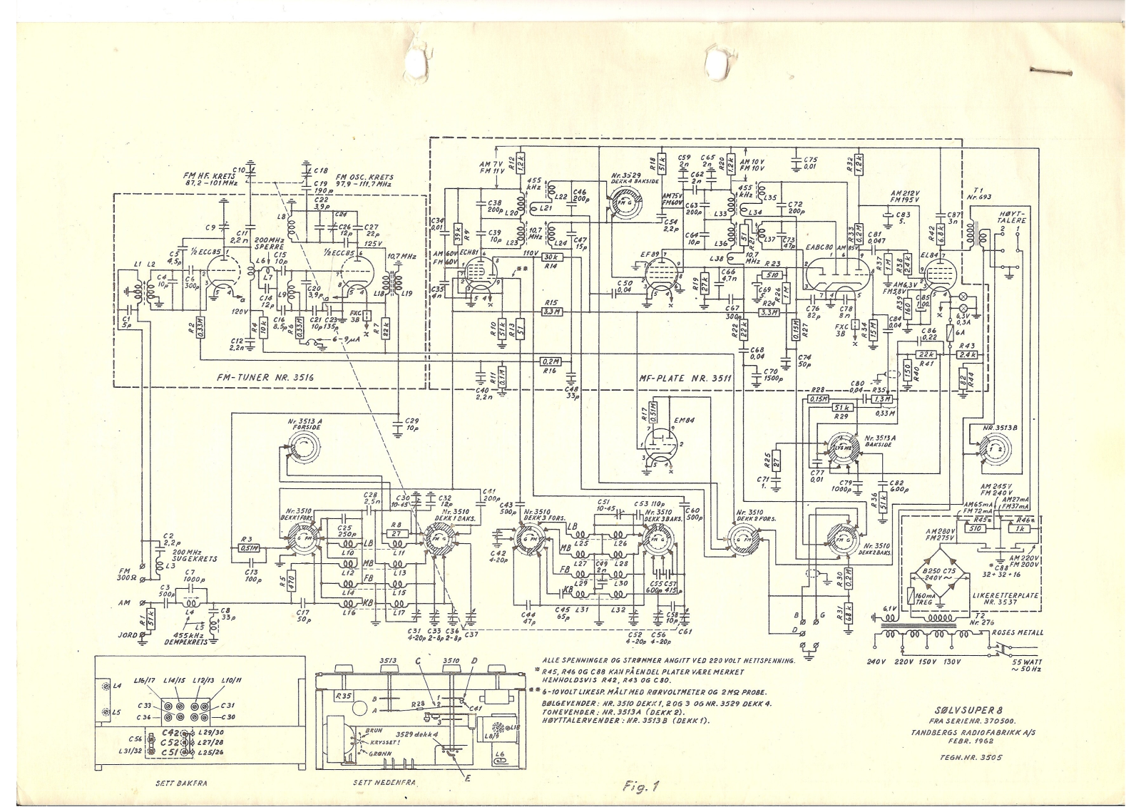 Tandberg Solvsuper 8 Schematic