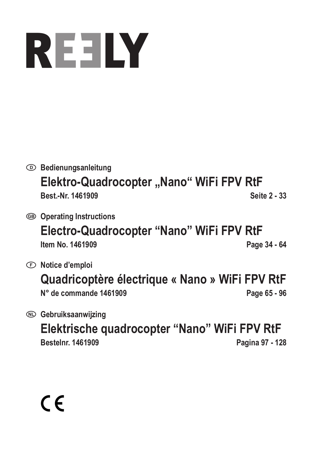 Reely Nano User manual
