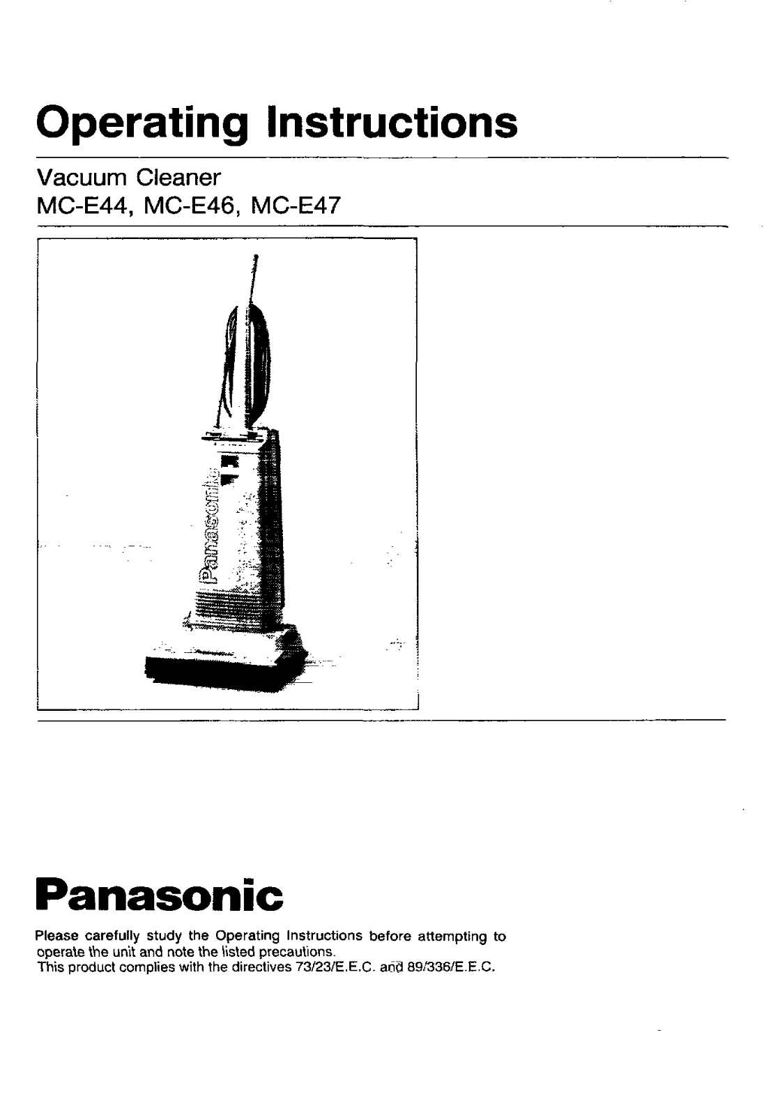 Panasonic MC-E44, MC-E46 User Manual