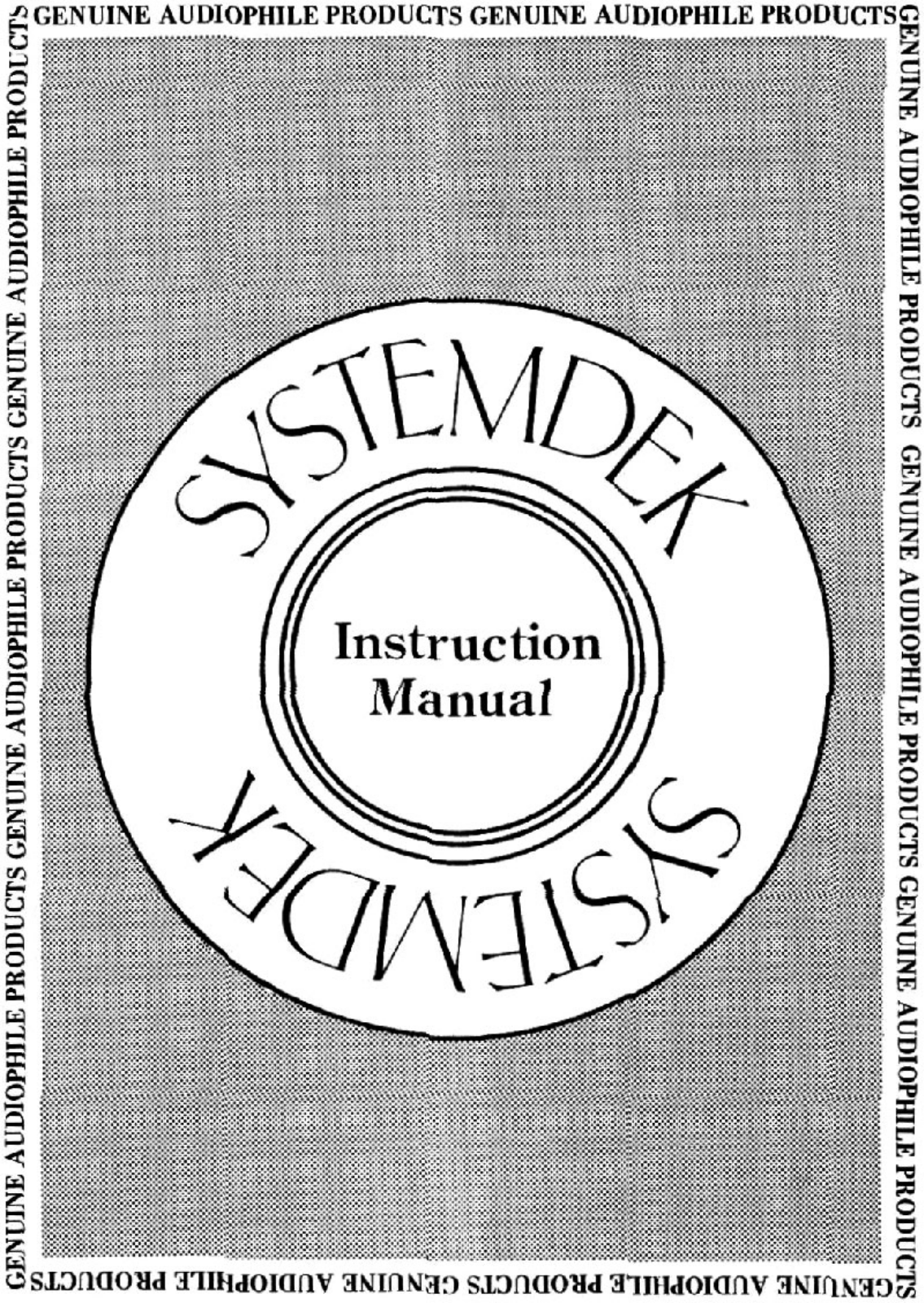 Systemdek 3 Owners manual