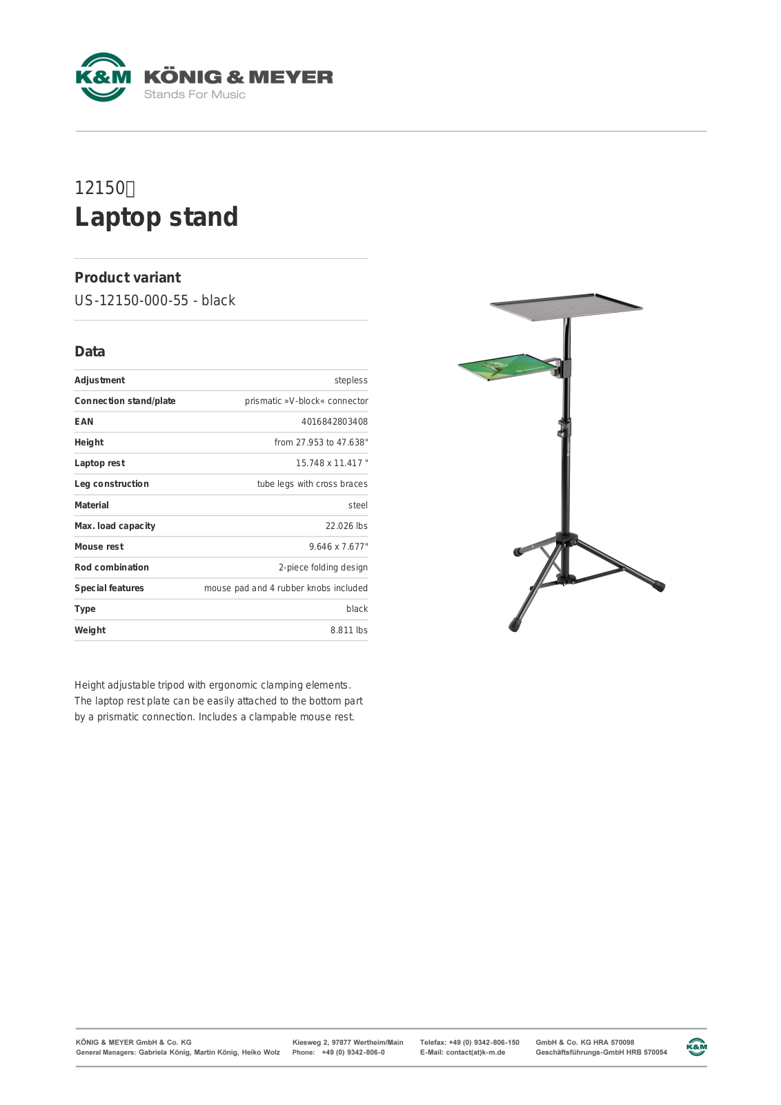 K&M 12150 Data Sheet