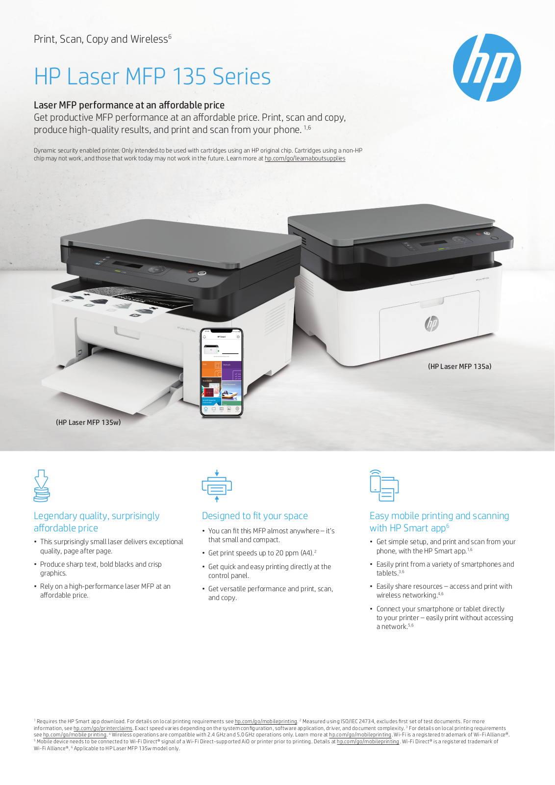 HP MFP 135a Product information