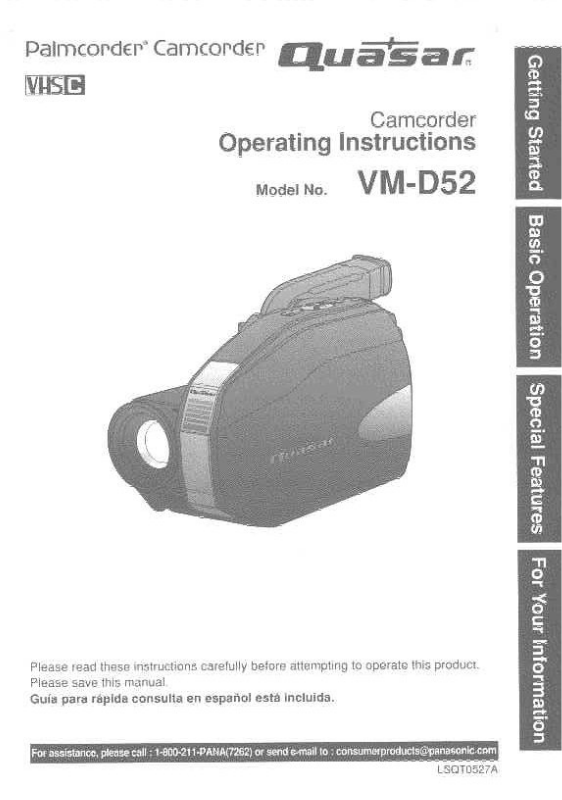 Quasar VM-D52 User Manual