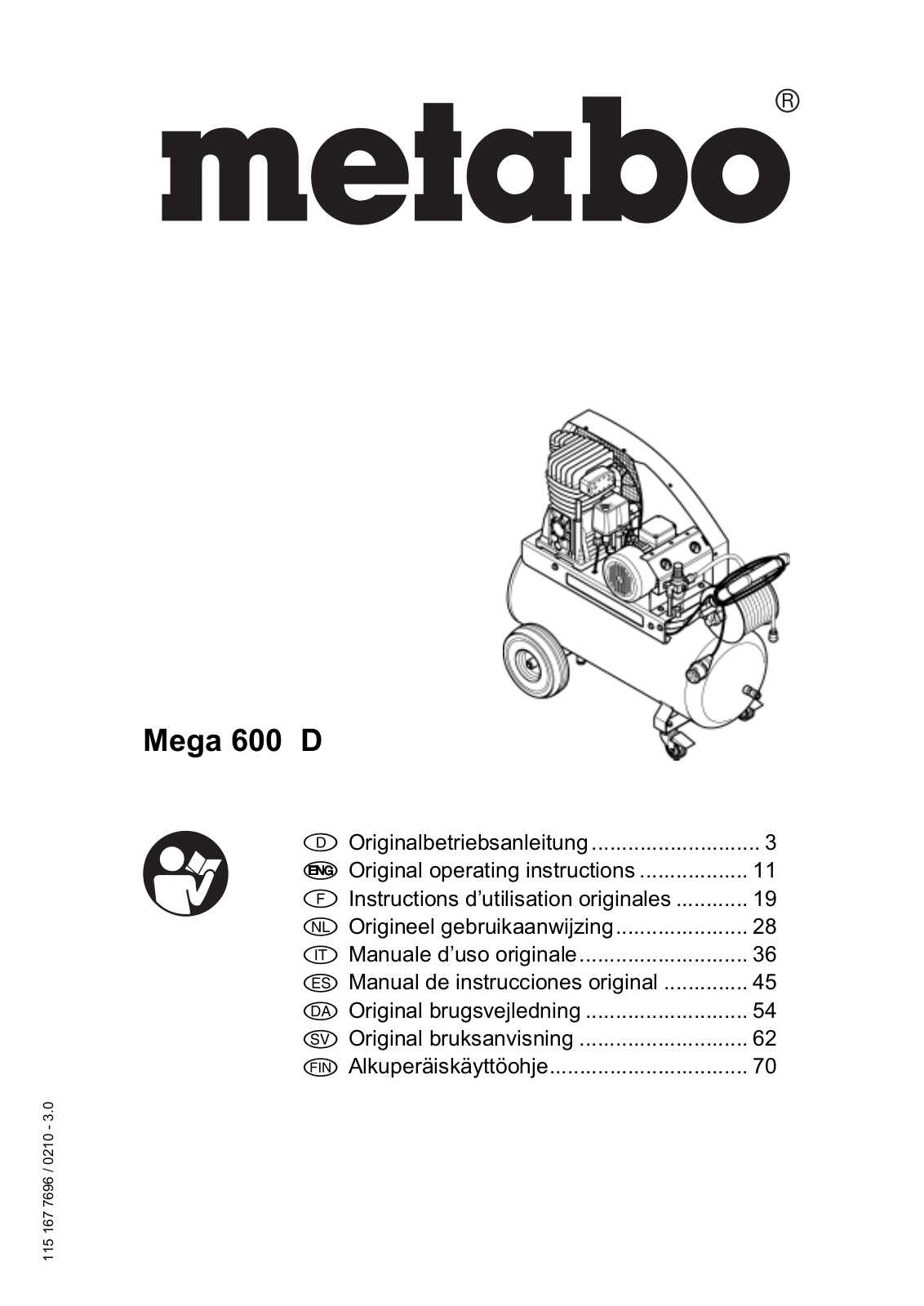 Metabo Mega 600 D User guide