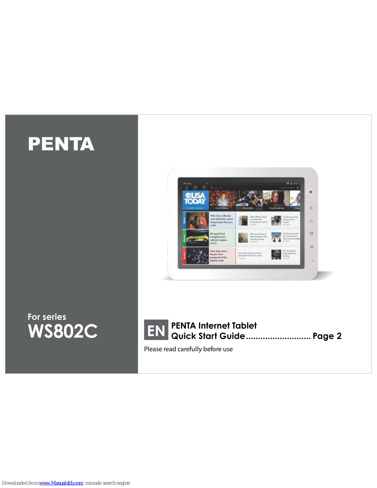 PENTA WS802C Series Quick Start Manual - ManualMachine.com