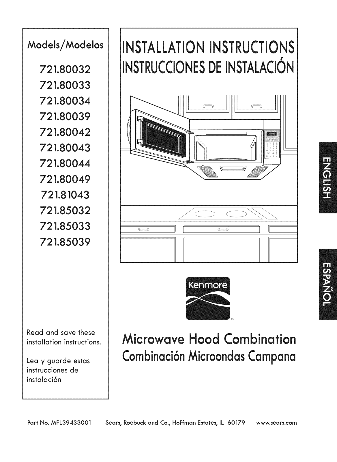Kenmore 72180032700, 72185032111, 72185033010, 72185033111, 72185039010 Installation Guide - ManualMachine.com