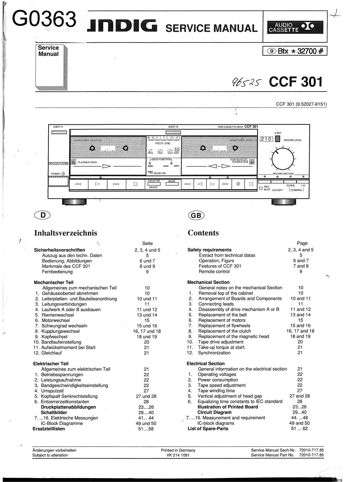 Grundig CCF-301 Service Manual