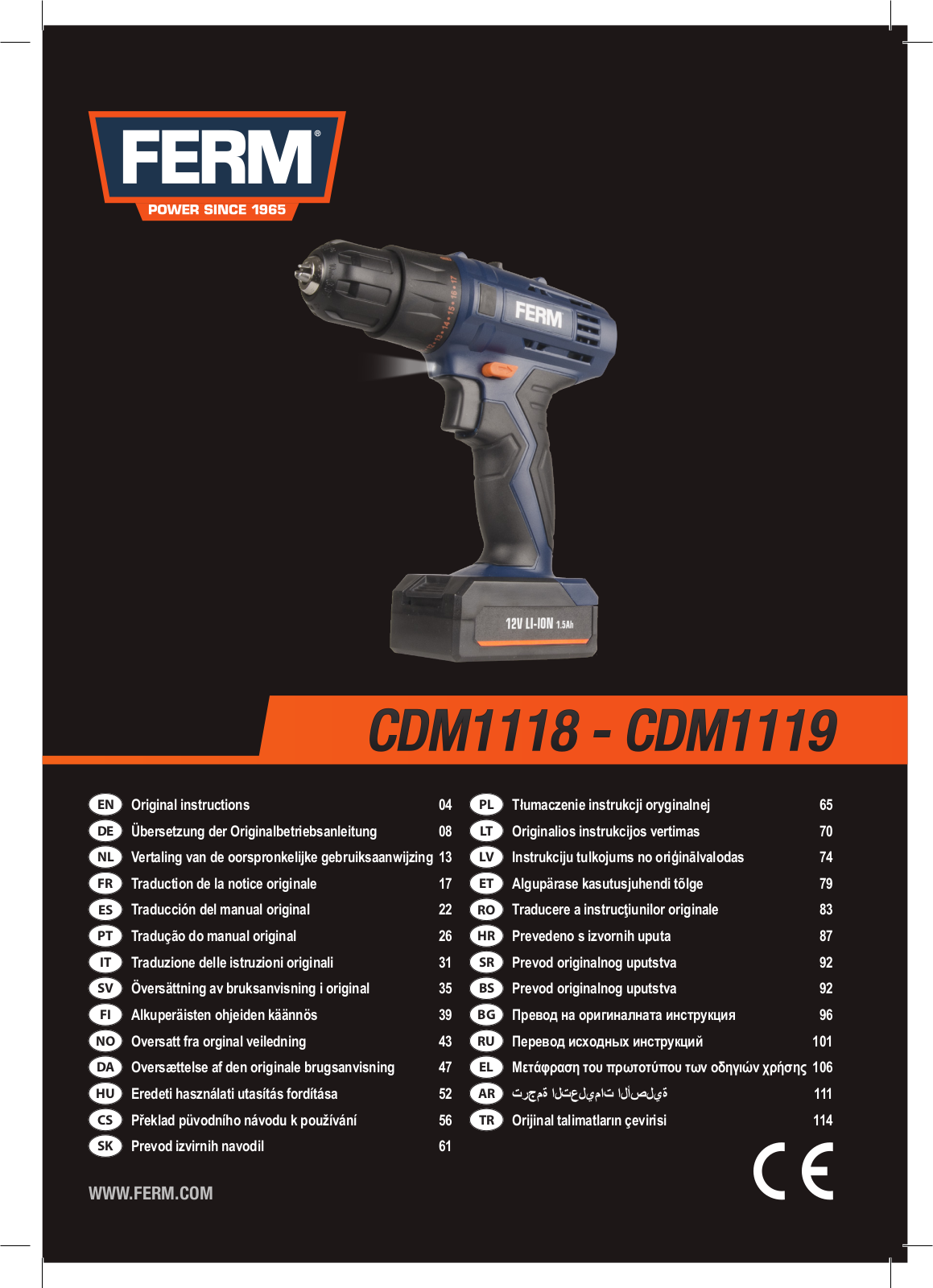 FERM CDM1119 User Manual