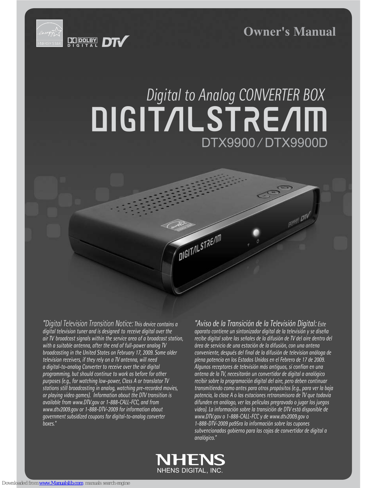 Digital Stream DTX9900, DTX9900D Owner's Manual