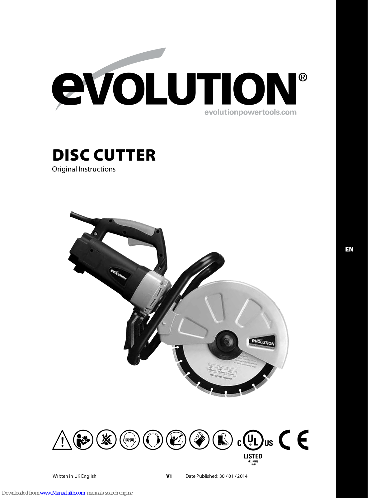 Evolution DISC CUTTER Original Instructions Manual