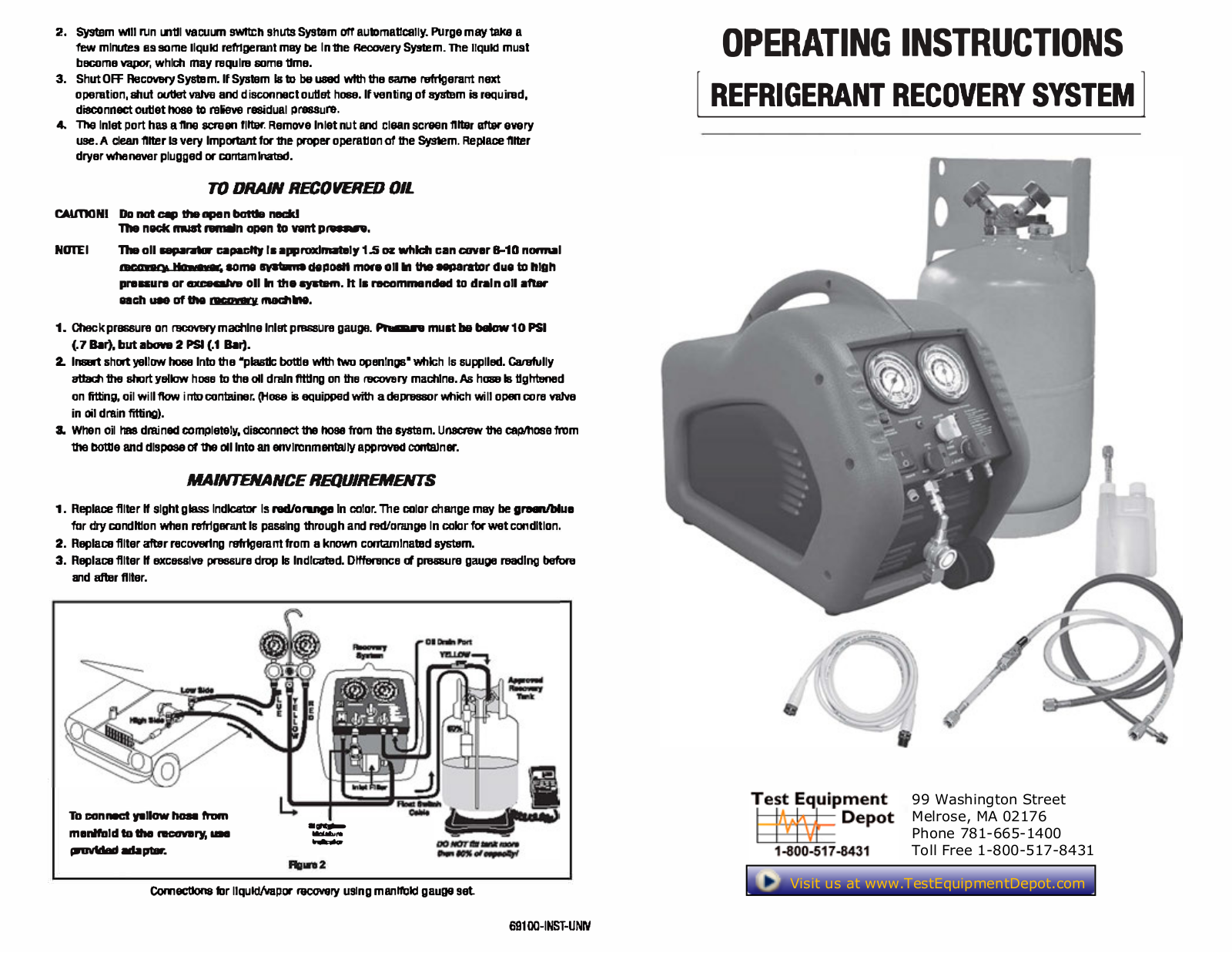 MasterCool 69100 Instruction Manual