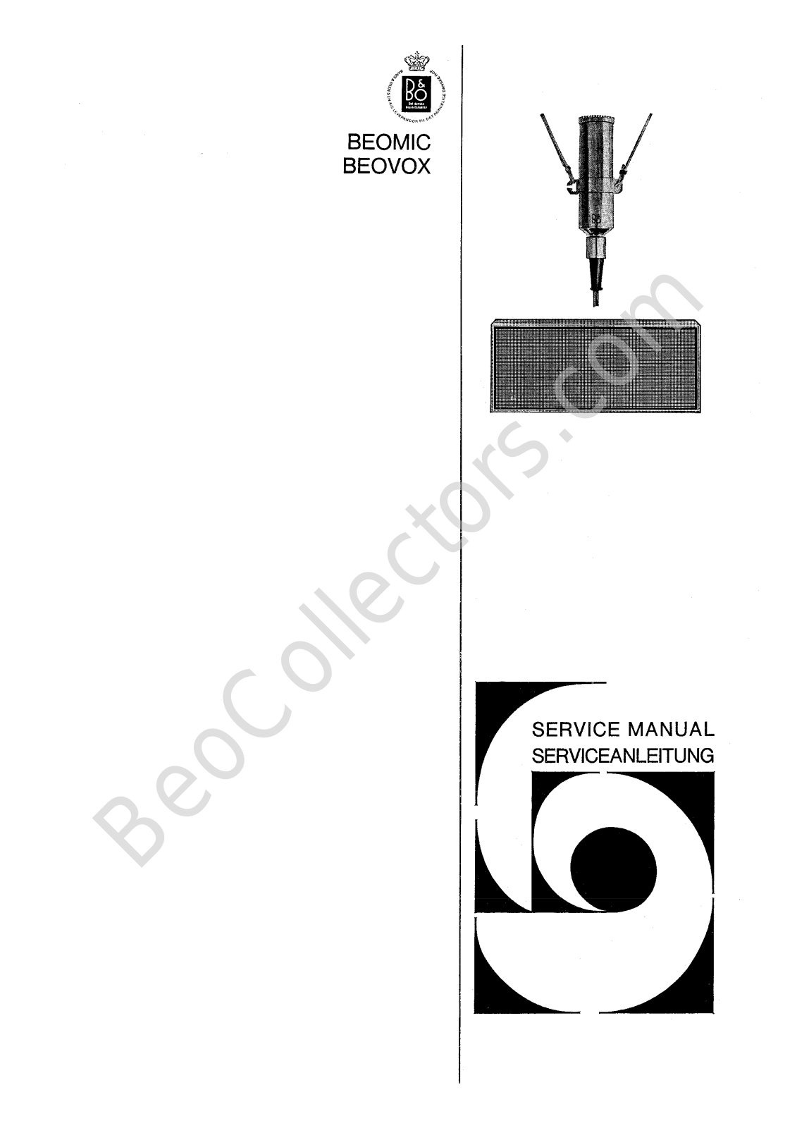 Bang & Olufsen Beovox Beomic Service Manual