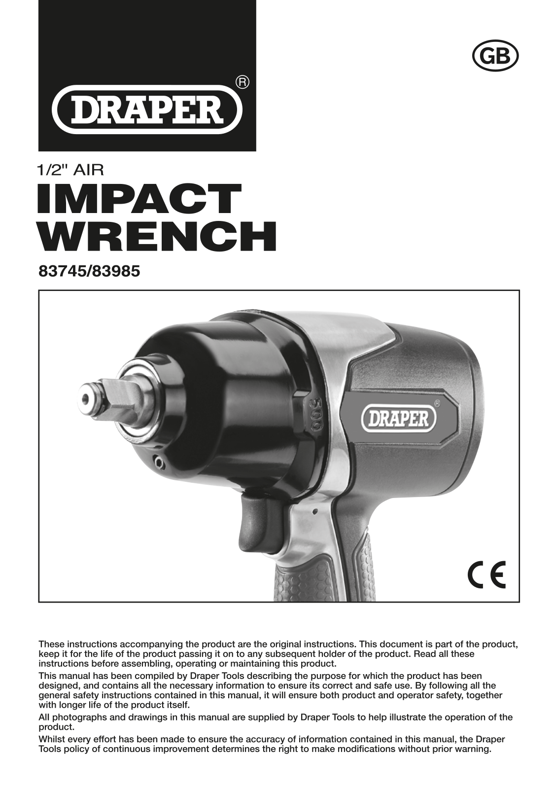 Draper Tools 83985, 83745 Instructions - ManualMachine.com