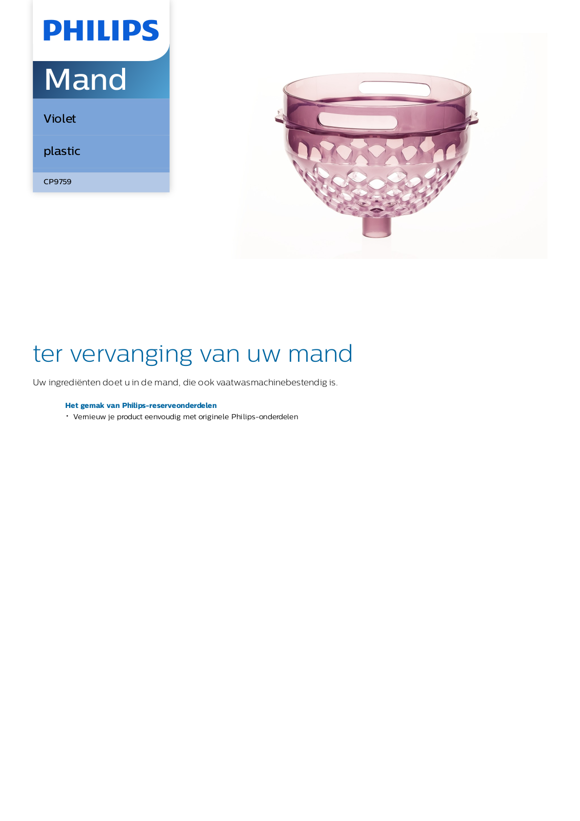 Philips CP9759/01 Leaflet - ManualMachine.com