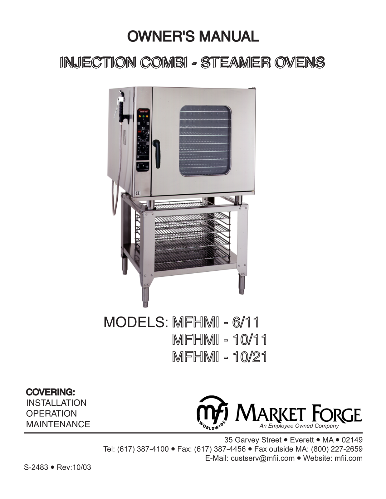 Market Forge MFHMI-6-11 Installation  Manual