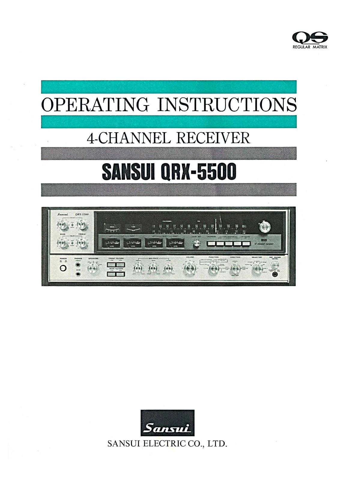 Sansui QRX-5500 Owners Manual