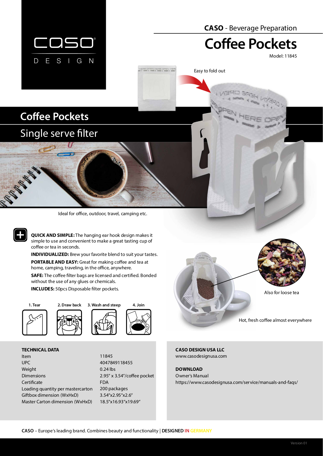 CasoDesign CSDS1050 Specifications - ManualMachine.com