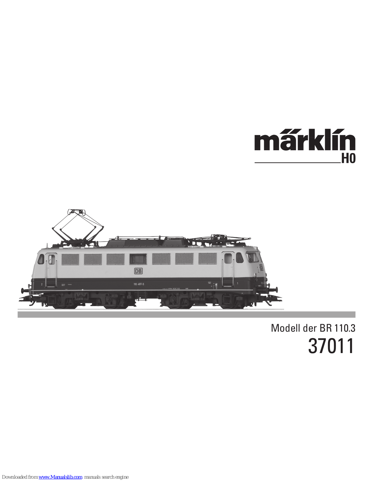 marklin 37011 Instruction Manual