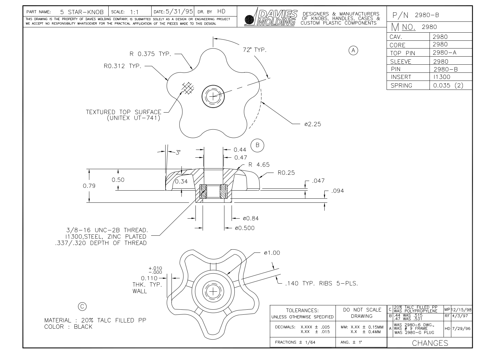 Davies Molding 2980-B Reference Drawing