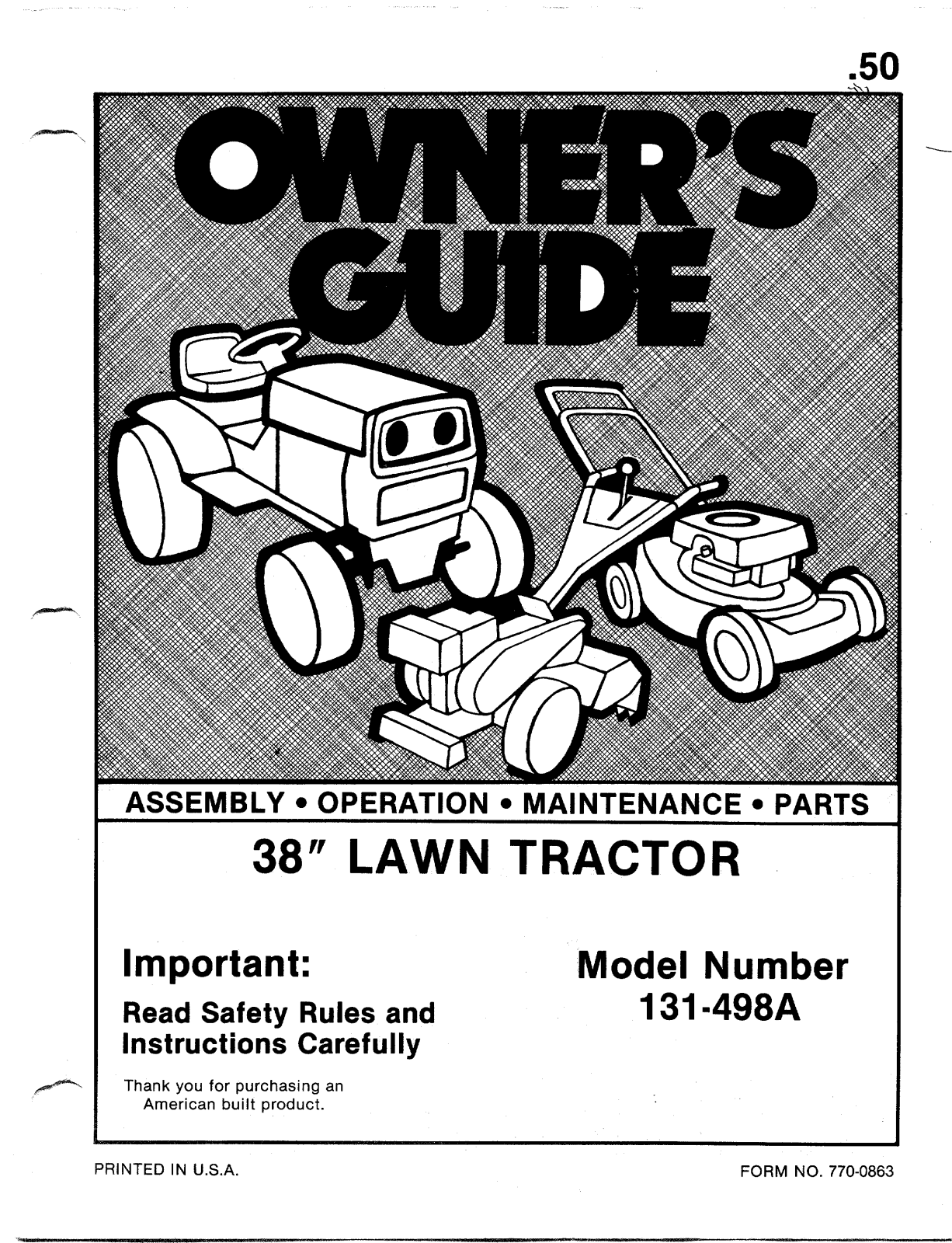 MTD 131-498A User Manual