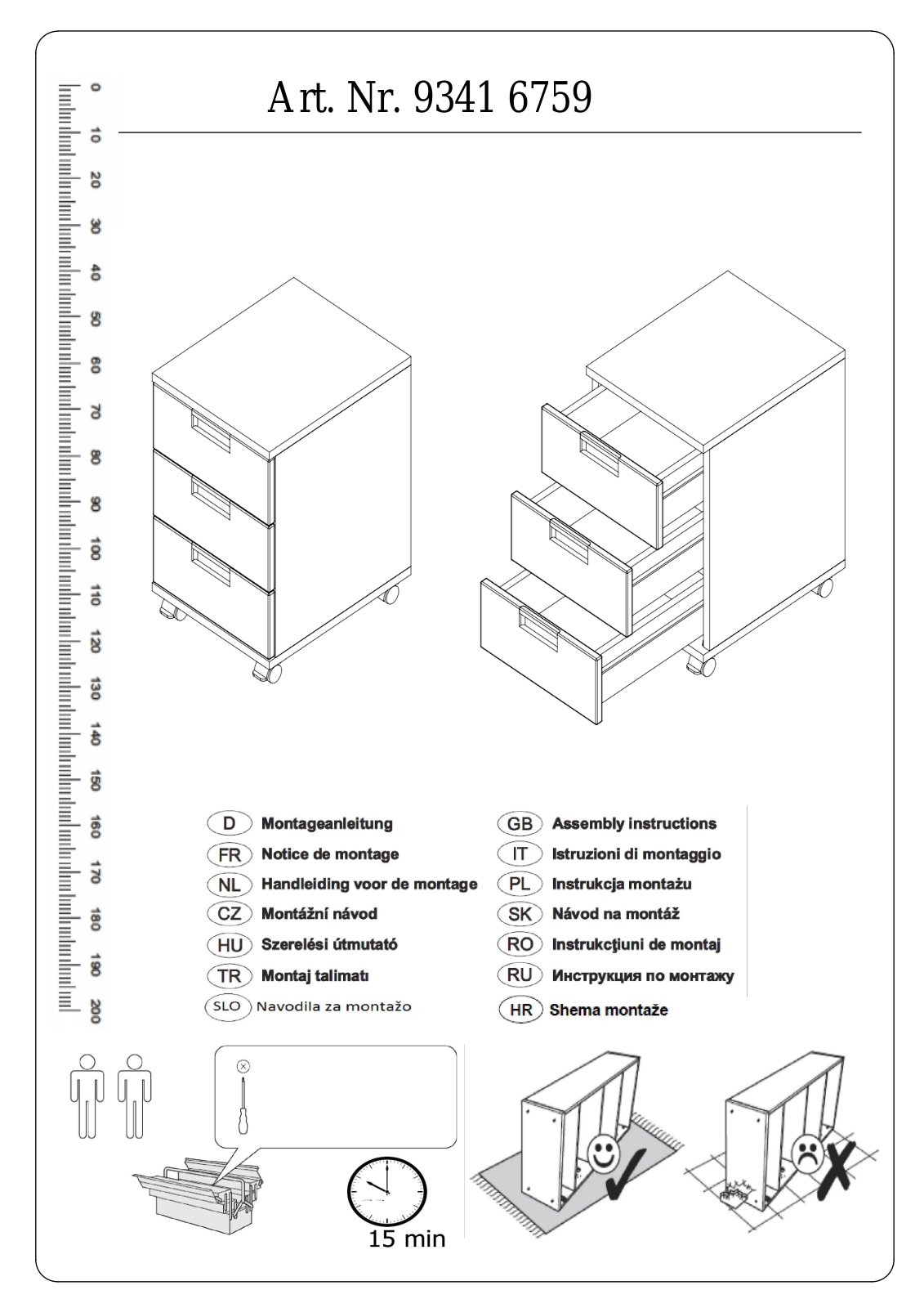 Home affaire Robi Assembly instructions