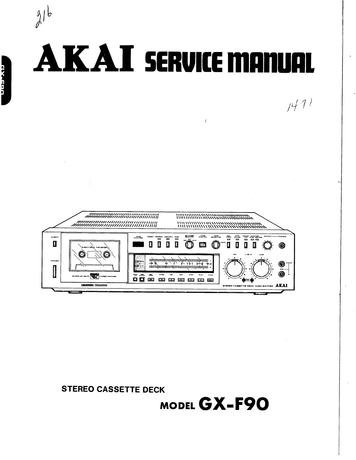 Akai GXF-90 Service manual