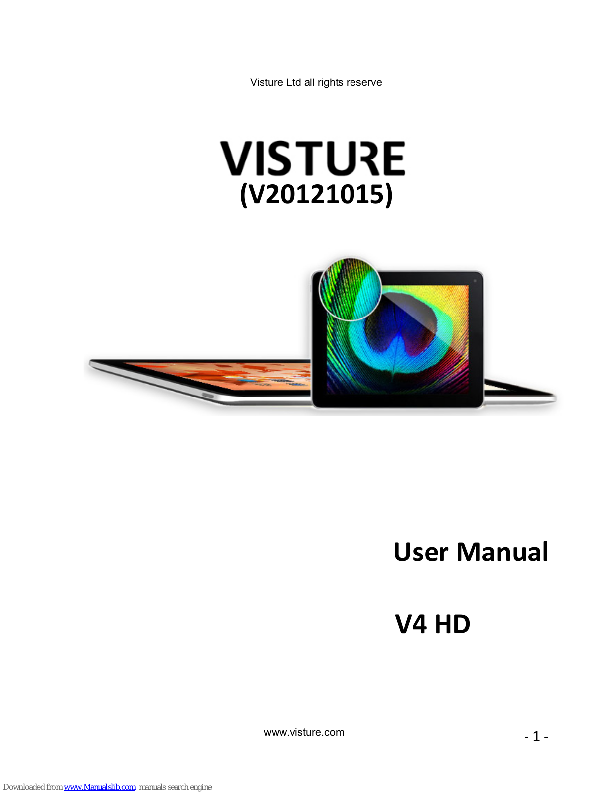 Visture V4 HD V20121015, V4 HD User Manual