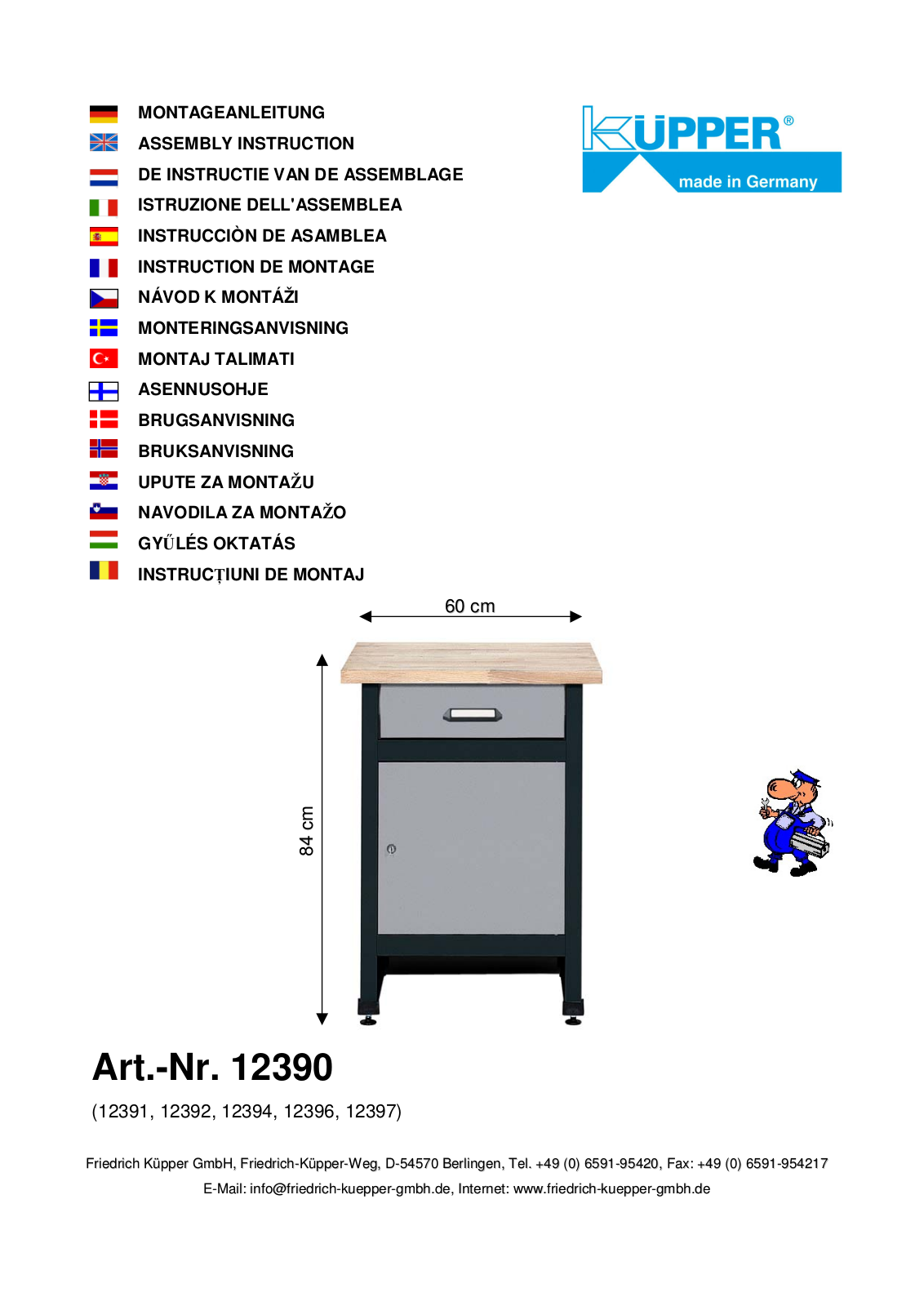 Küpper 12390, 12391, 12392, 12394, 12396 User guide