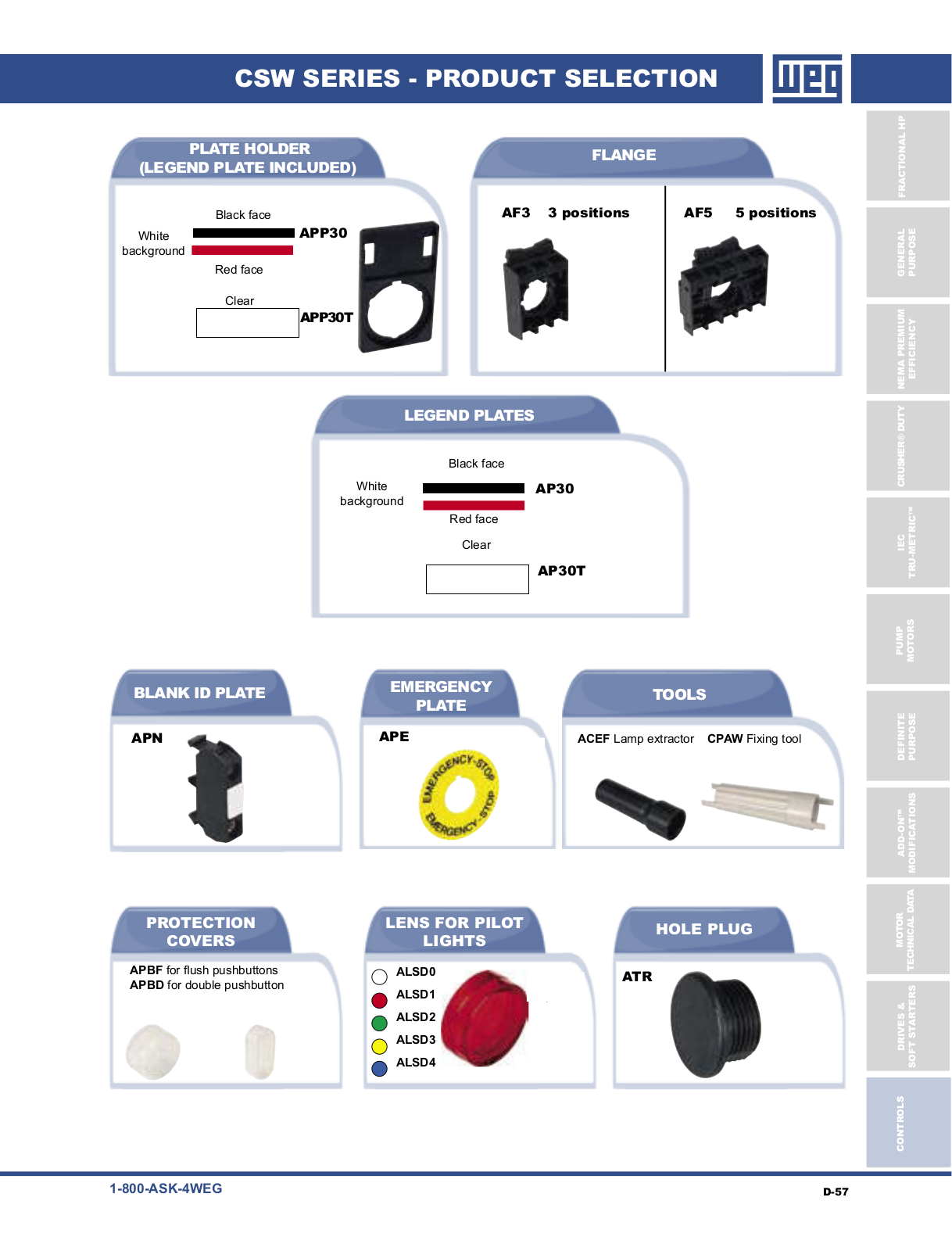 WEG Electric CSW SERIES Accessories Catalog