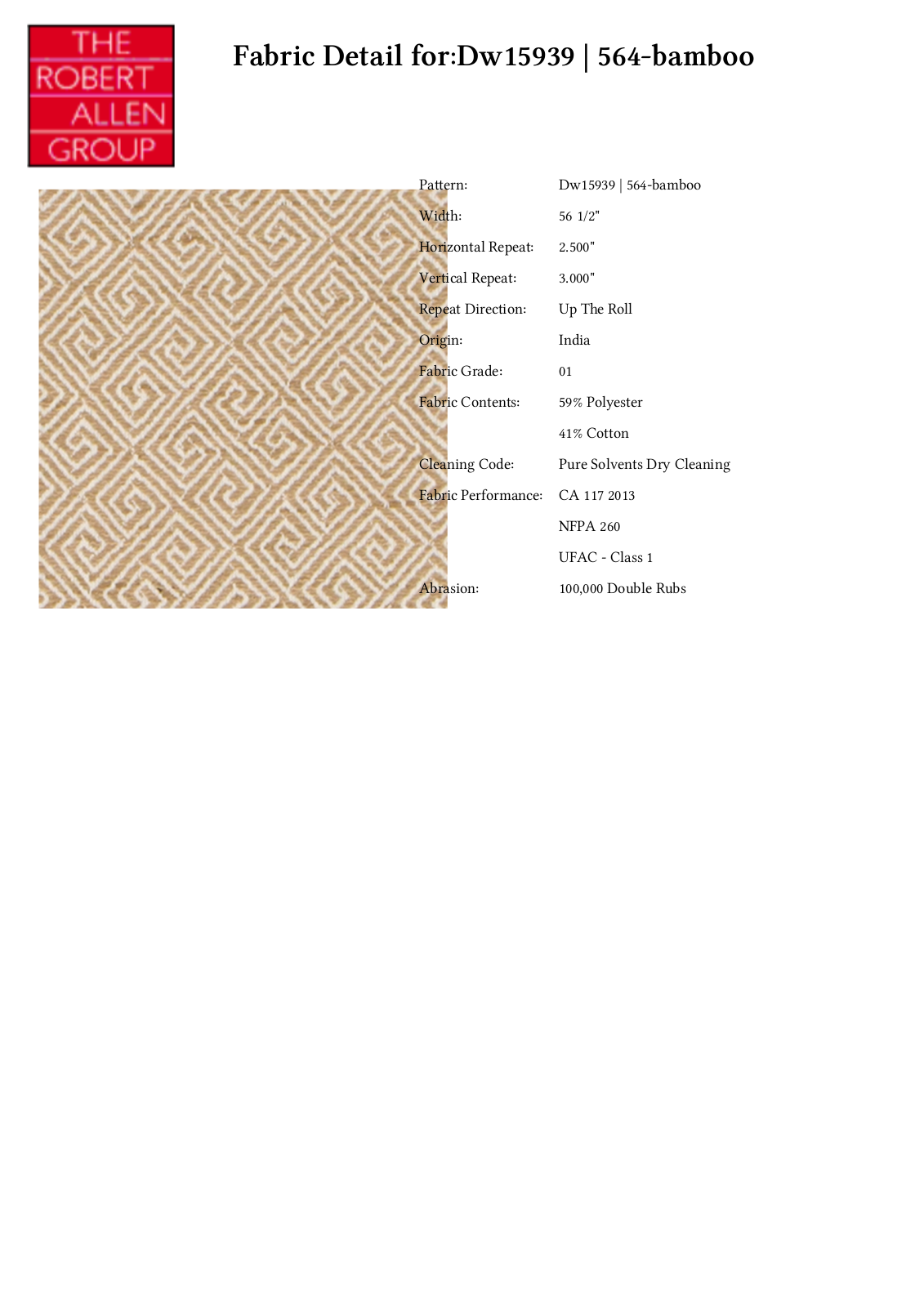 Duralee CRAL7207 Specifications - ManualMachine.com