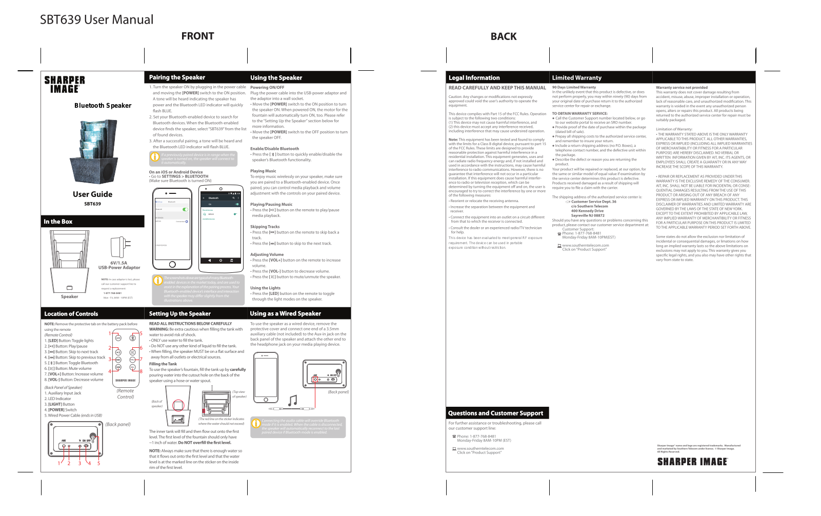 ShenZhen SBT639 Users manual