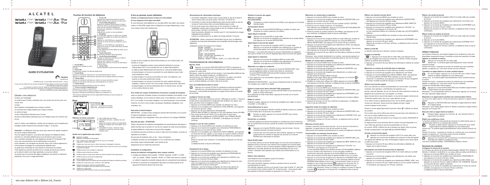 ALCATEL Versatis 160 User Manual