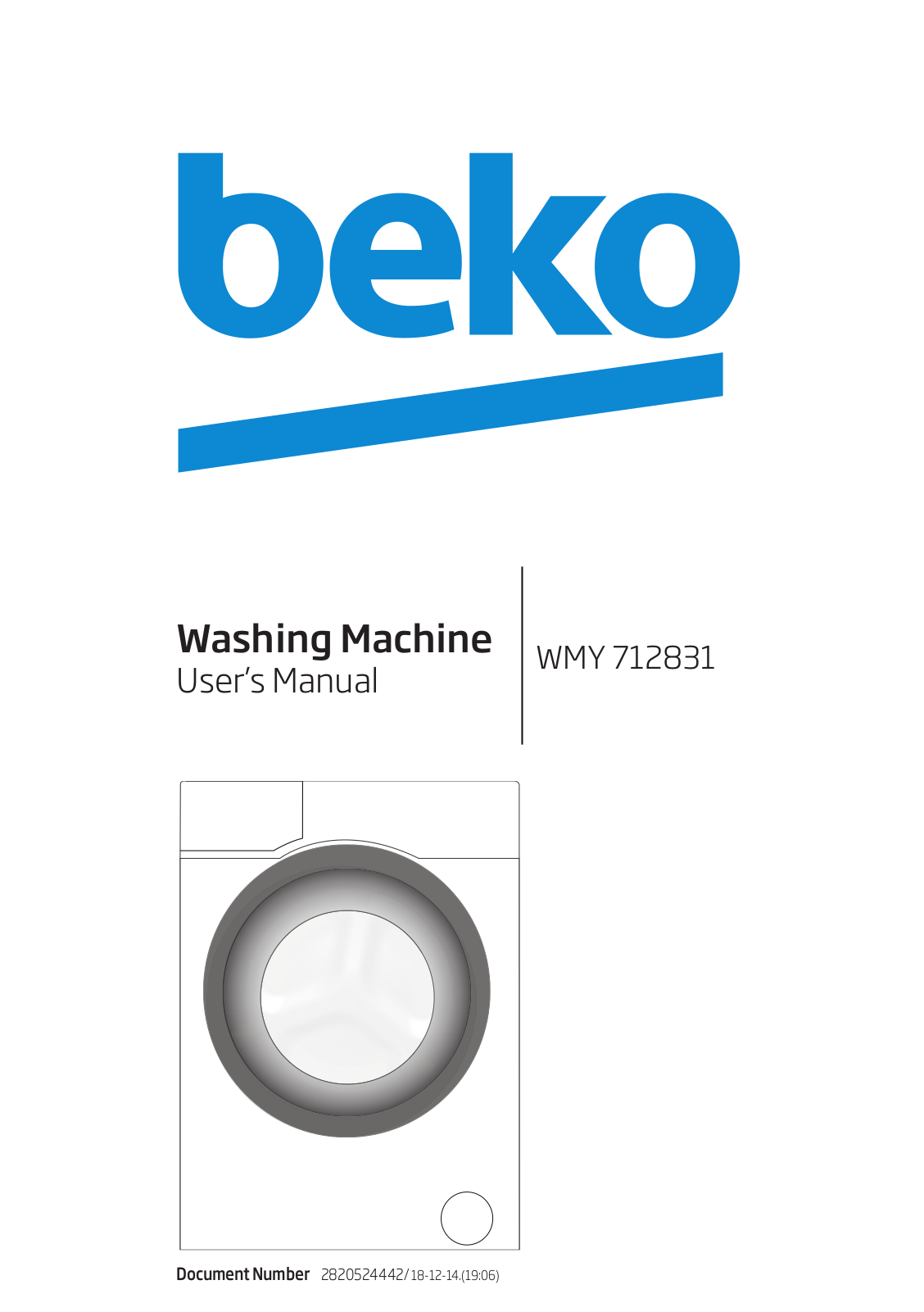 Beko WMY 712831 User manual