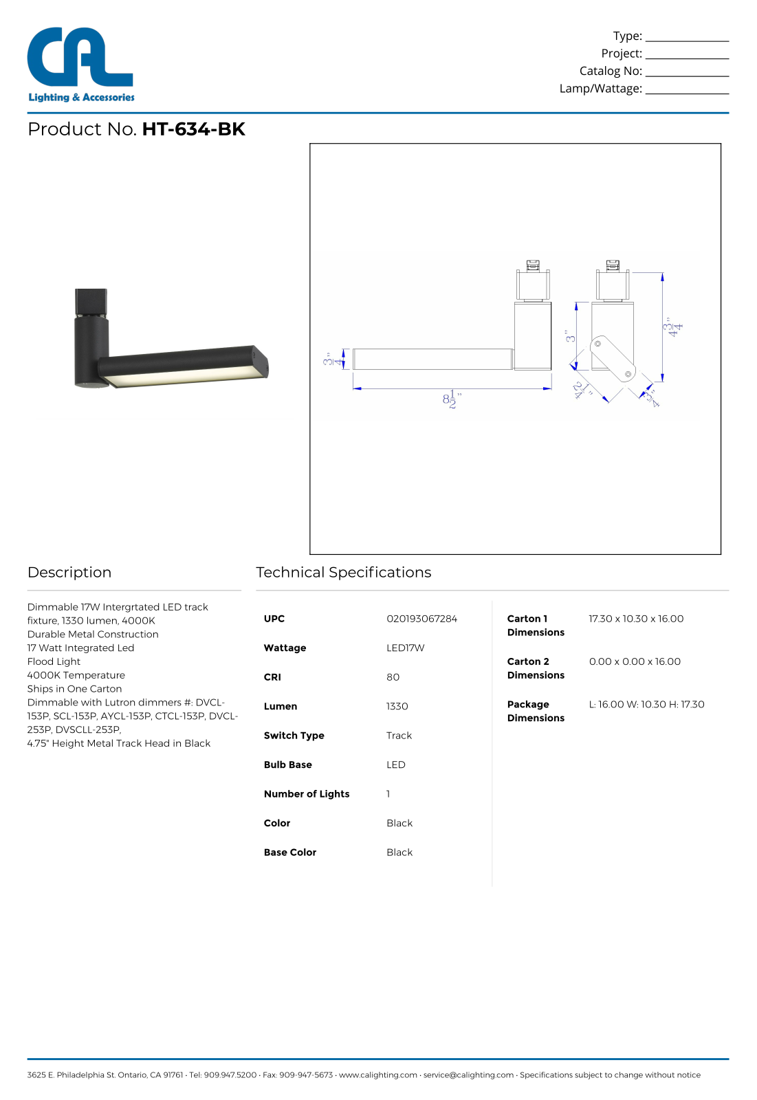 Cal Lighting CG10290 Specifications - ManualMachine.com
