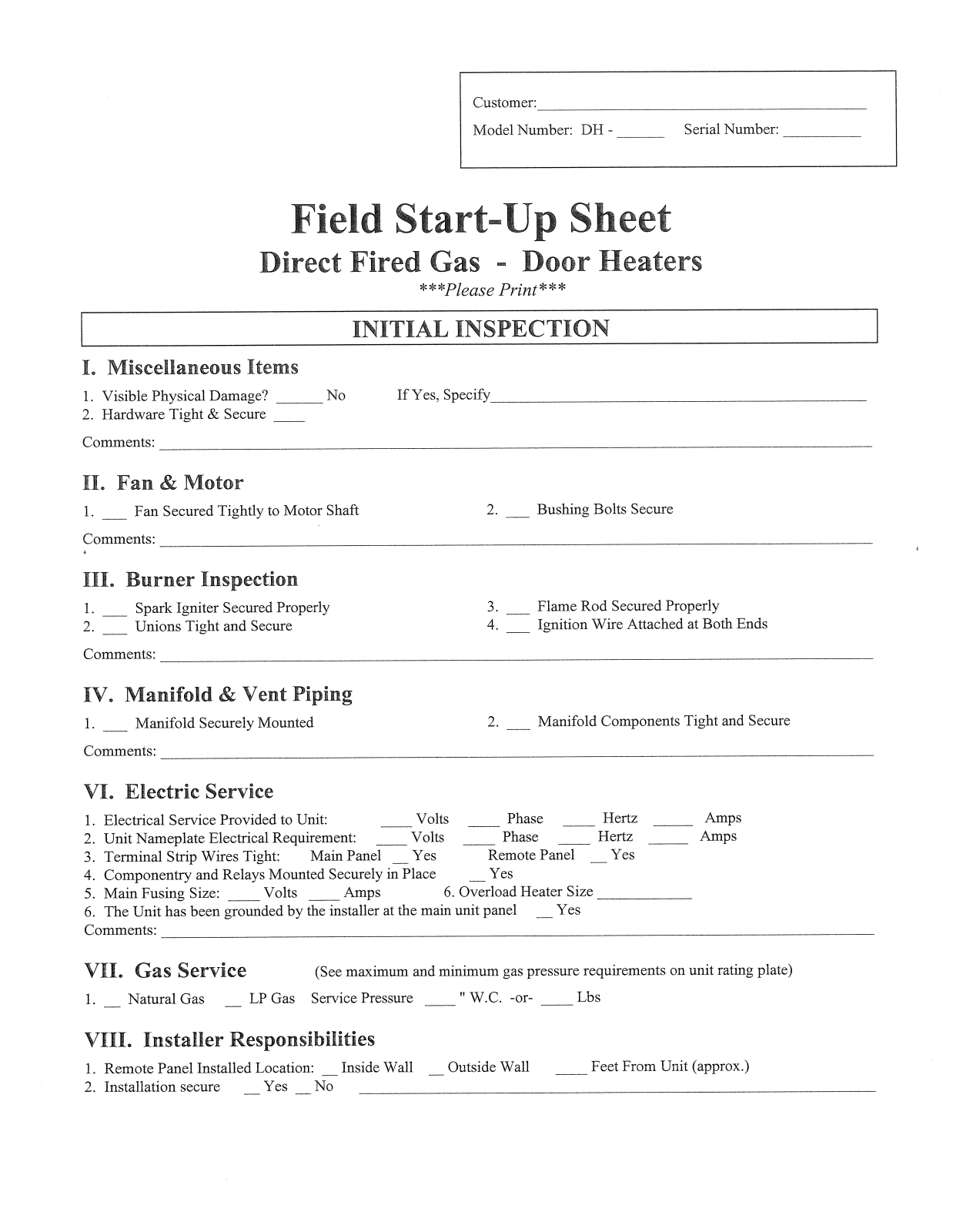 AbsolutAire DH70 Installation  Manual