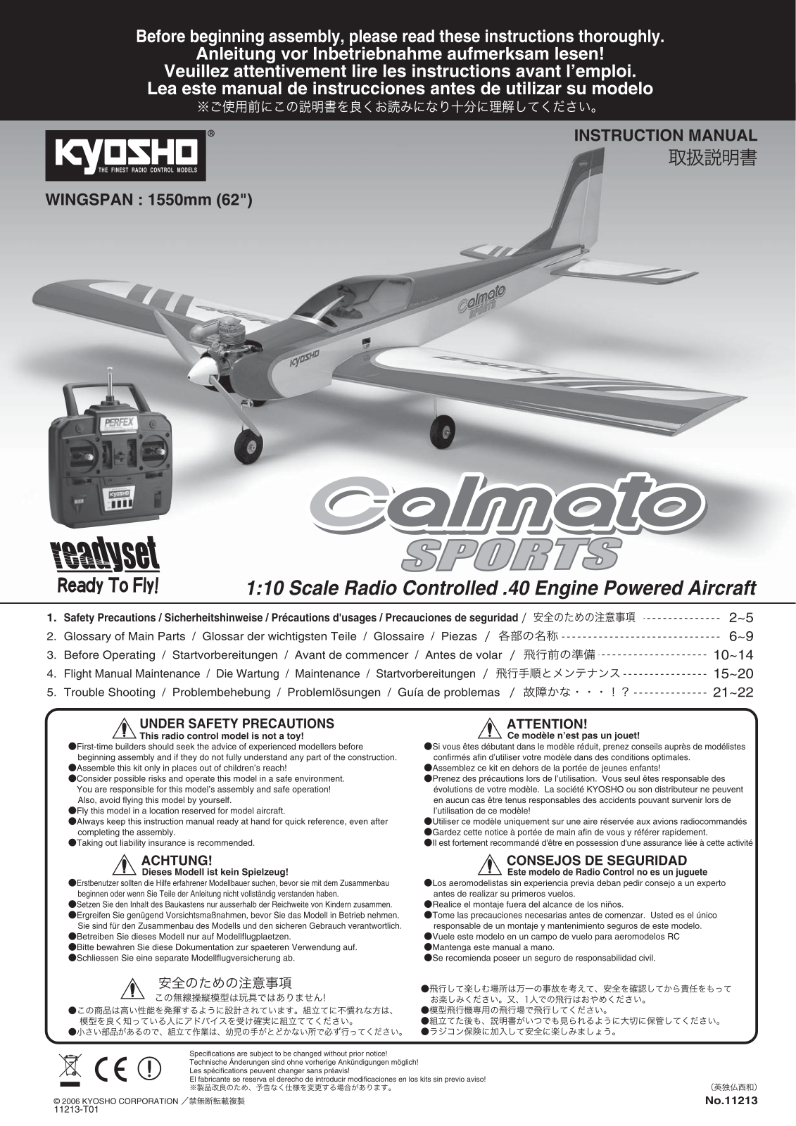 KYOSHO CALMATO SPORTS User Manual