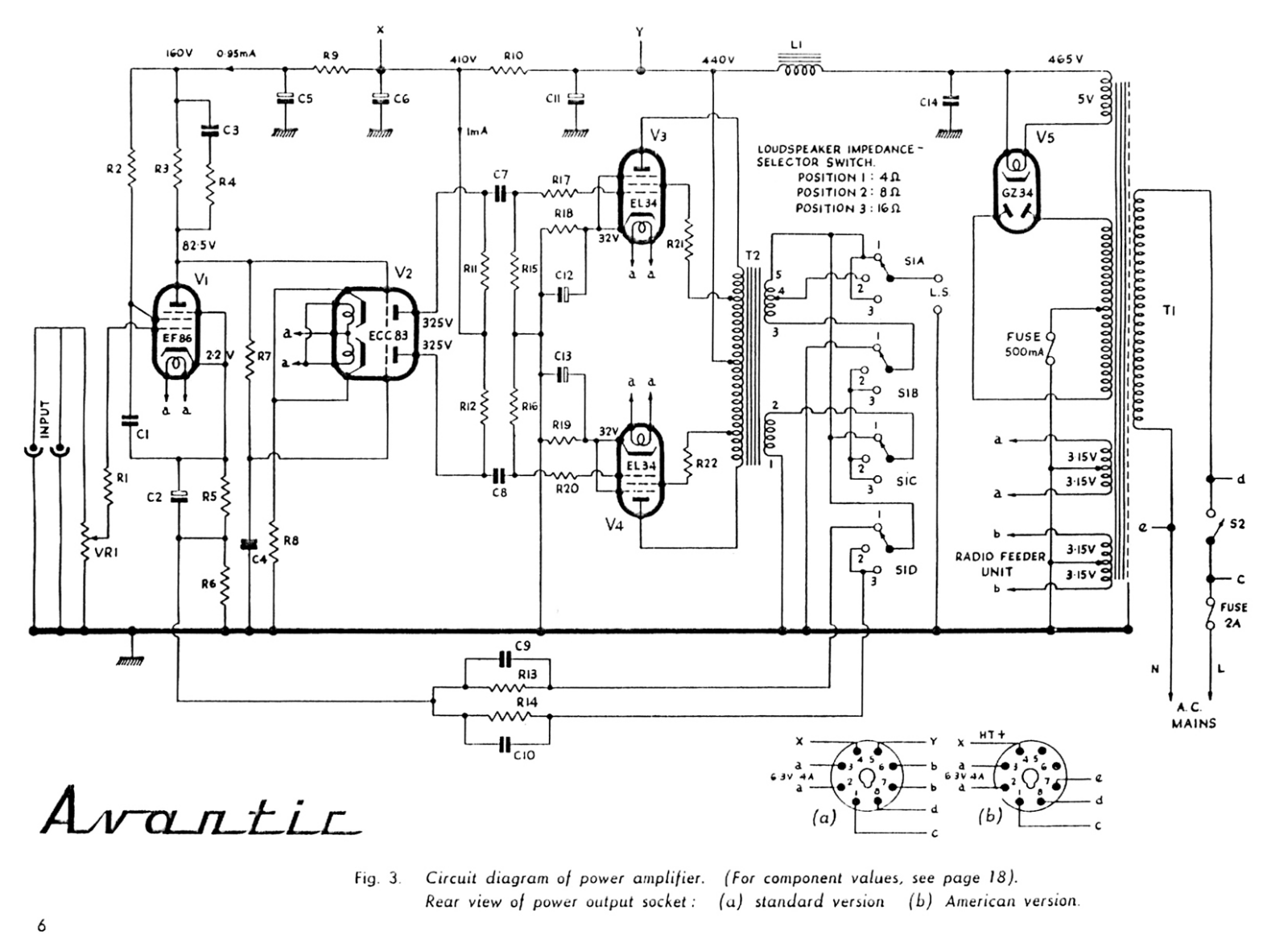 Avantic DL-735 Schematic