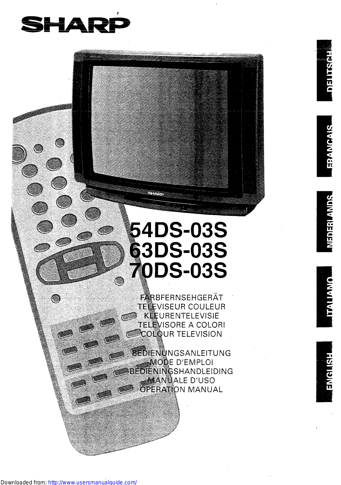 SHARP 54DS/63DS/70DS-03S User Manual