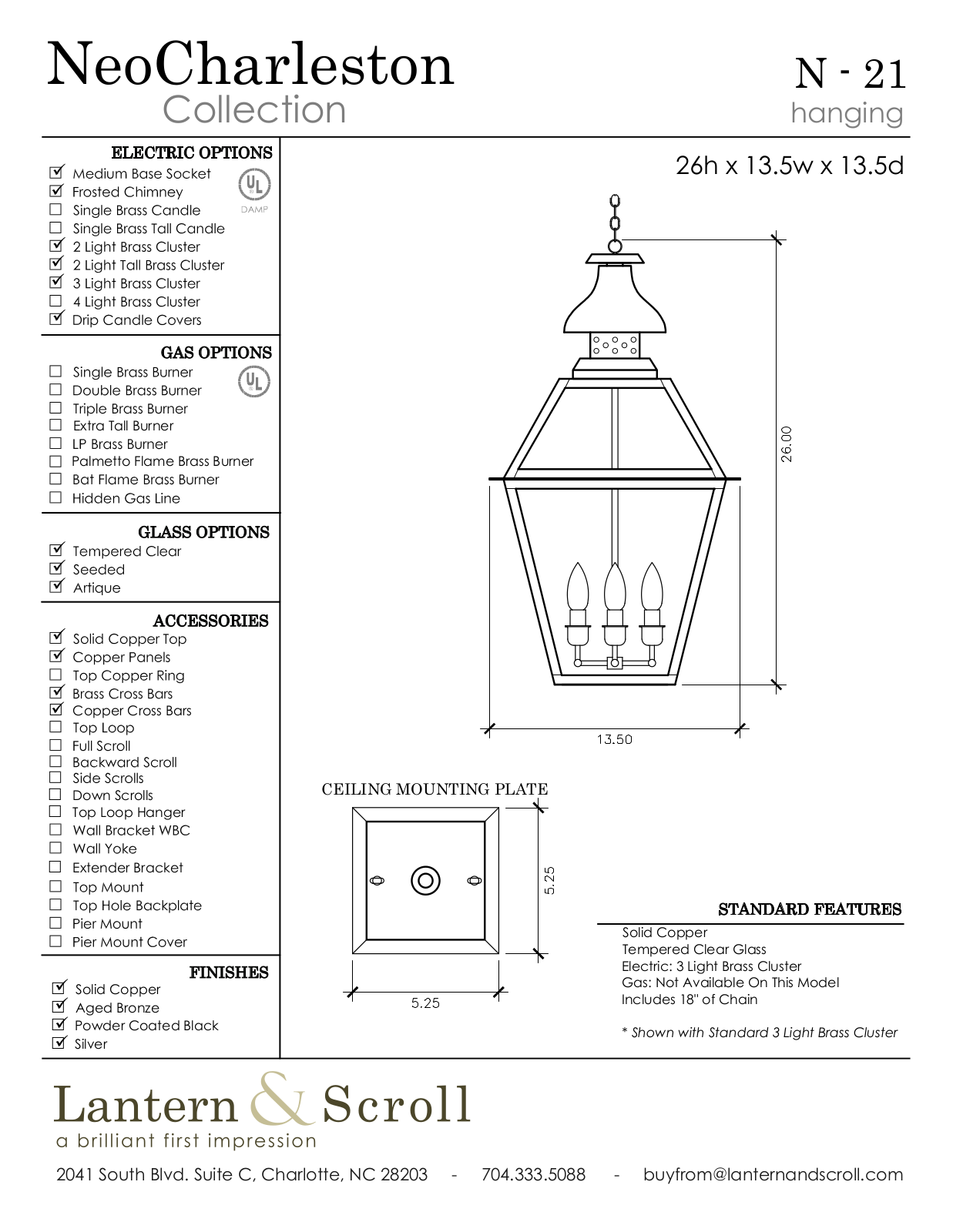 Lantern & Scroll LASC1336 Specifications - ManualMachine.com