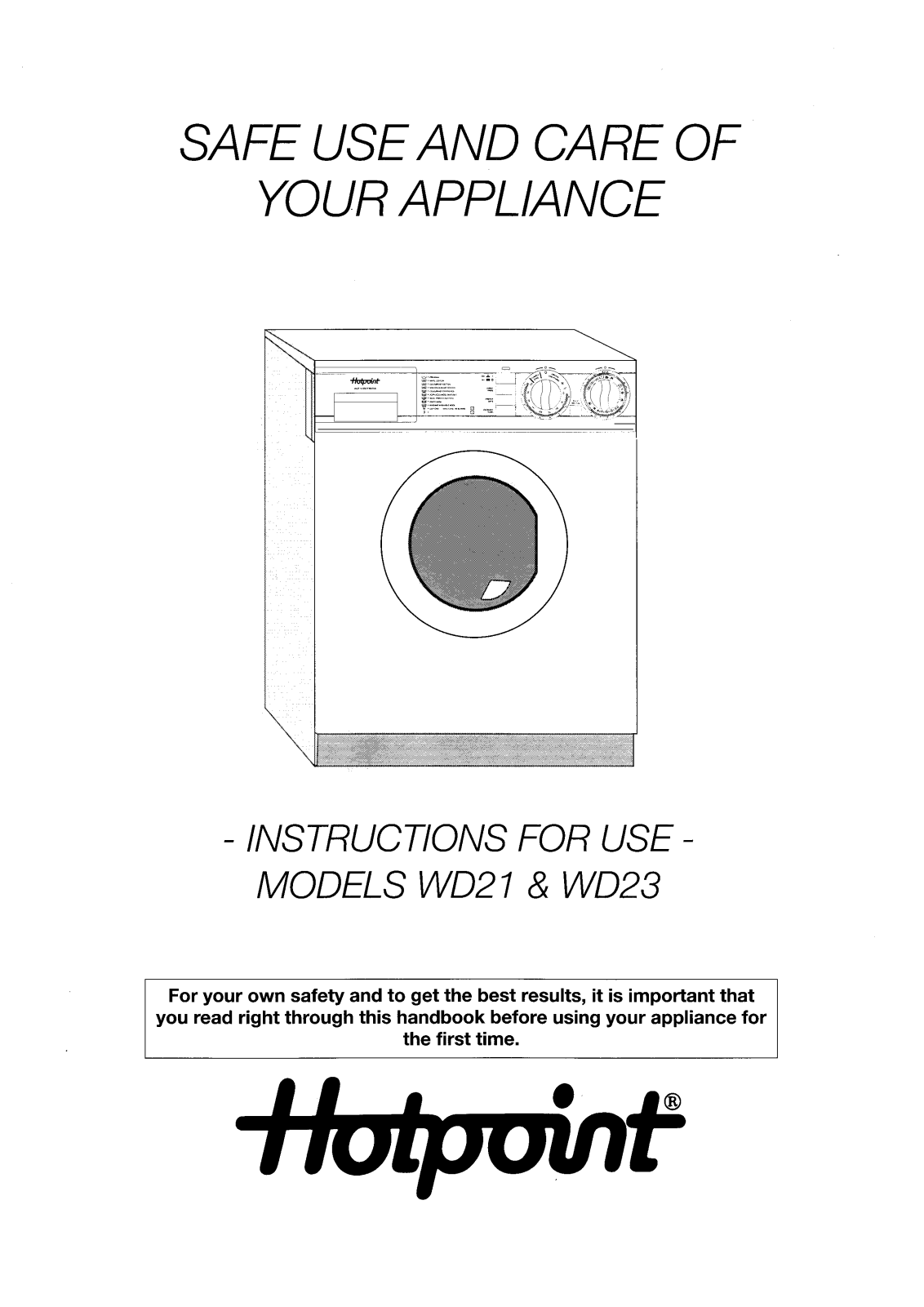 Hotpoint WD21 User Manual