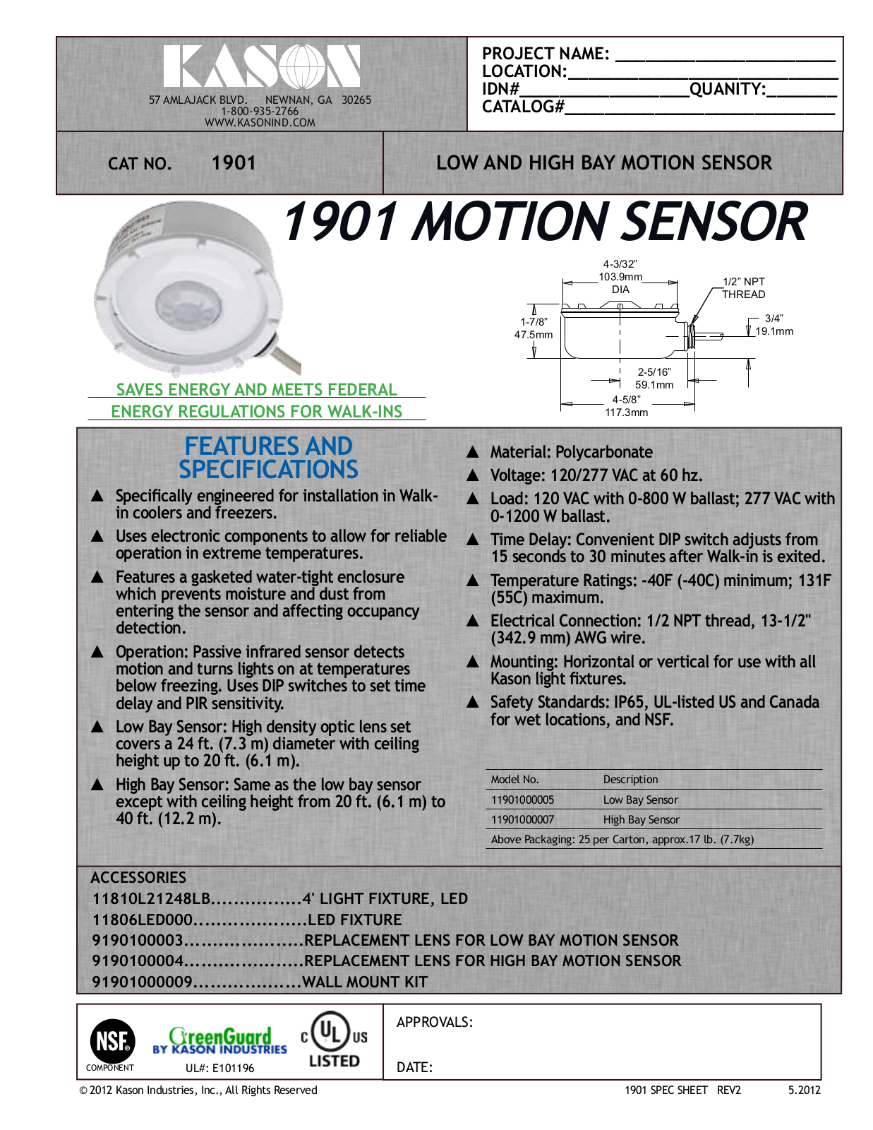 Kason 11901000007 User Manual