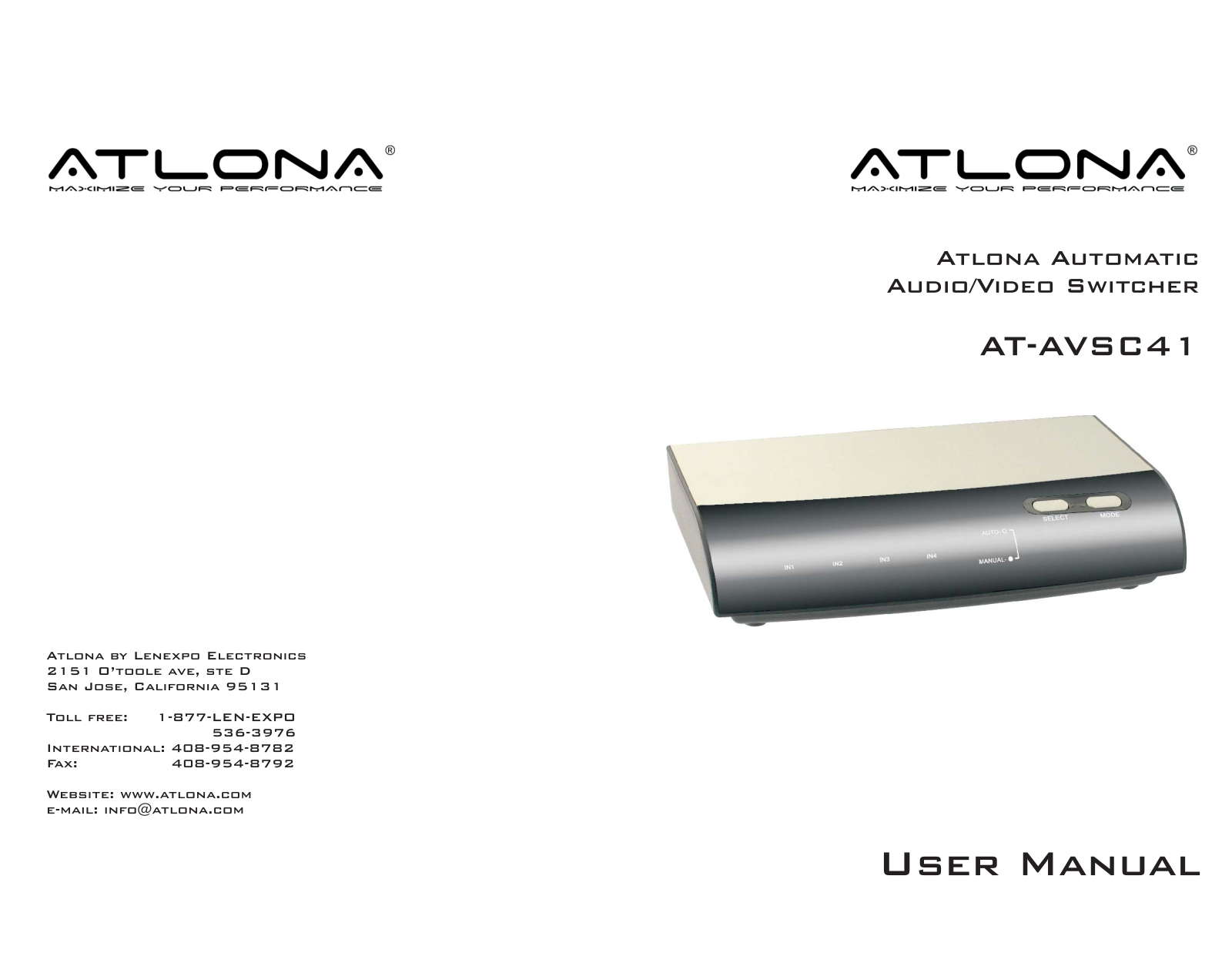 Atlona AT-AVSC41 User Manual