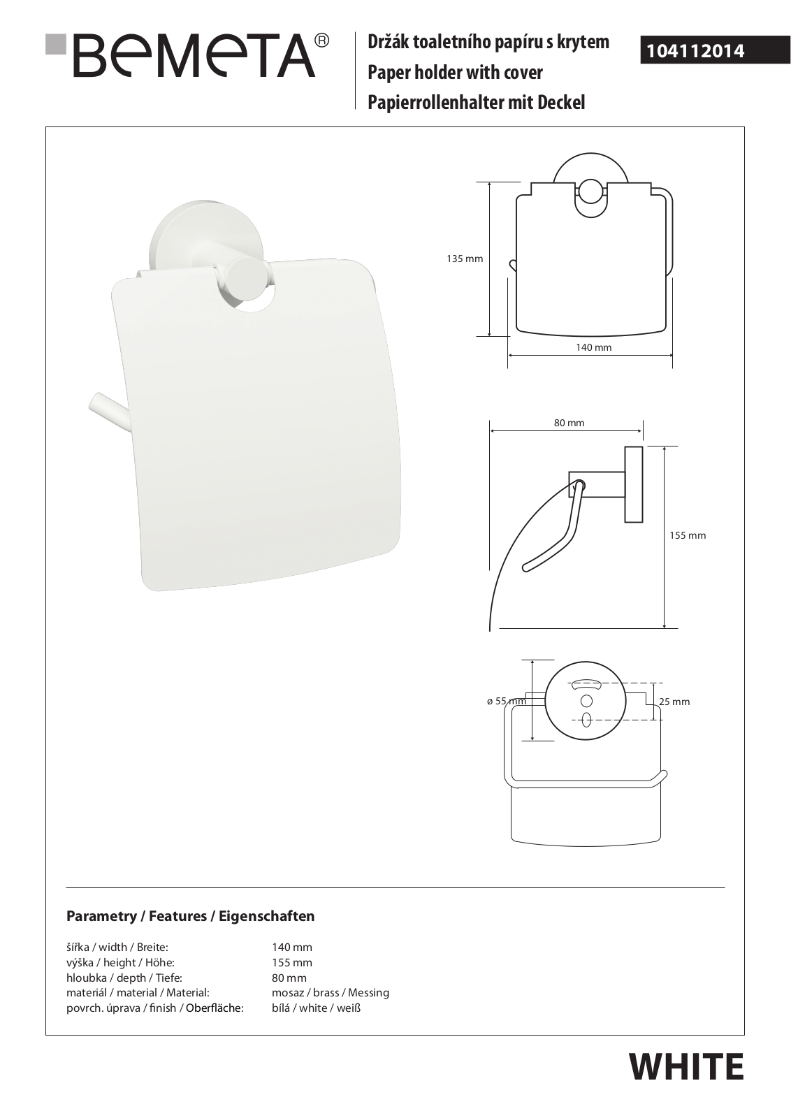 Bemeta White 104112014 User guide