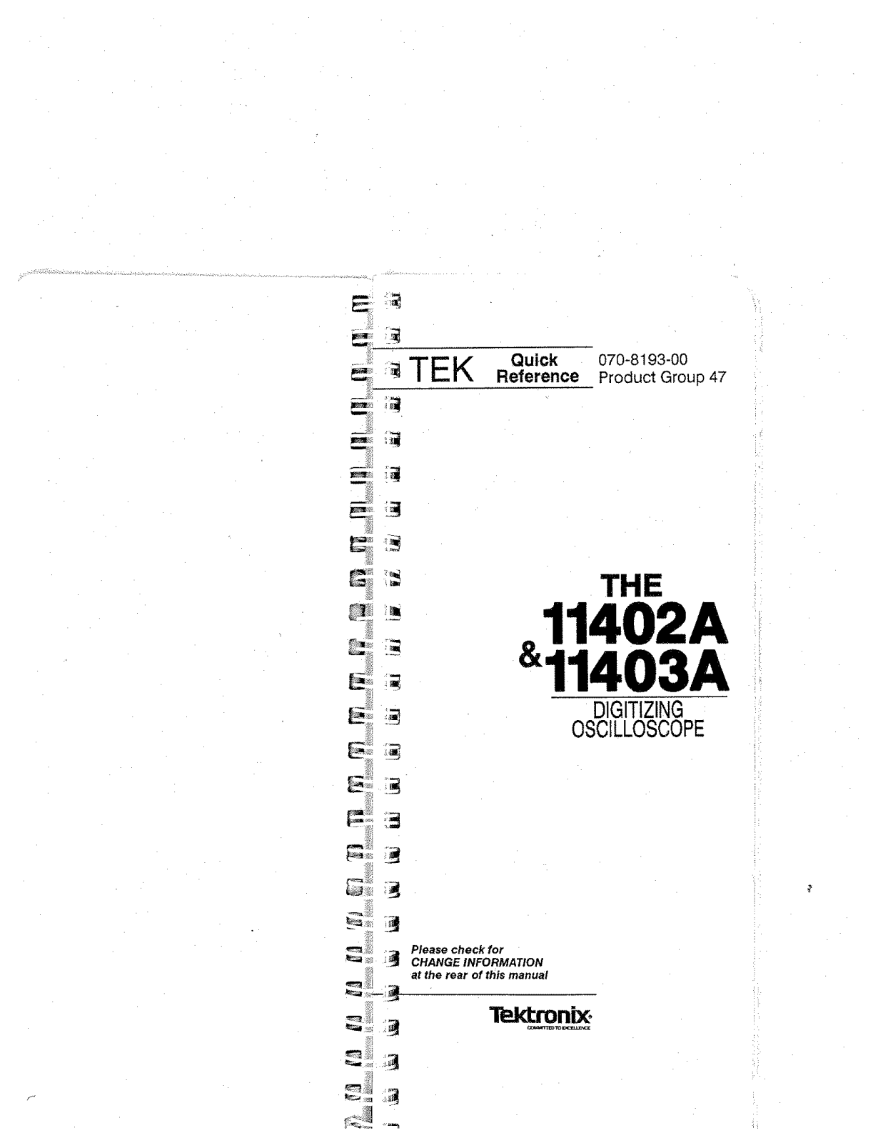 Tektronix 11403A, 11402A User Manual